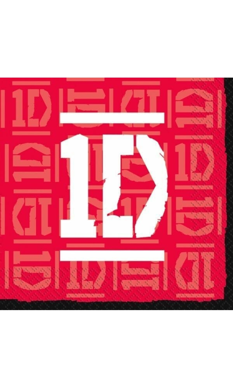 One Direction Napkins 33cm x 33cm - 16pk