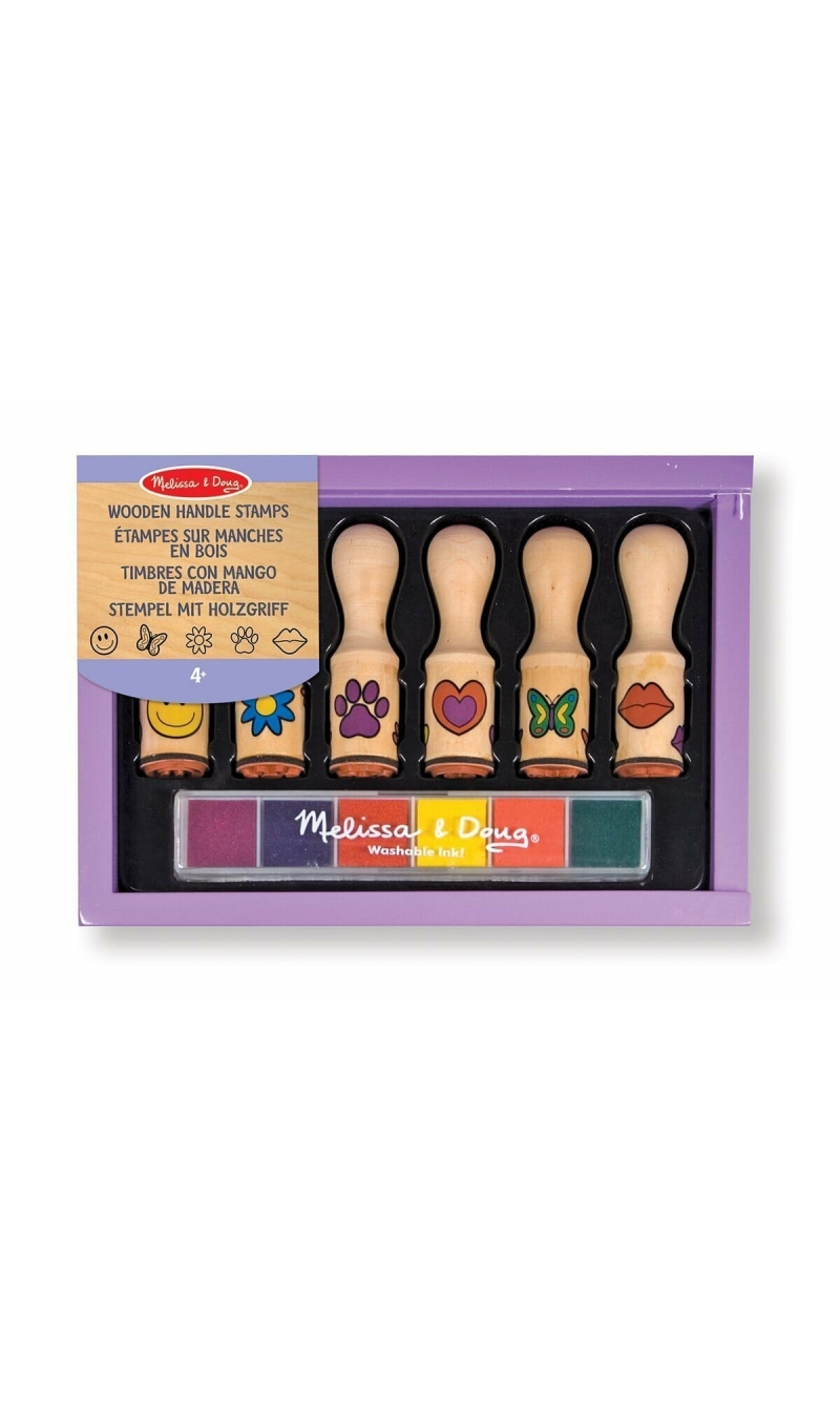 Melissa & Doug Wooden Handle Stamp Set - 18.5cm x 13cm