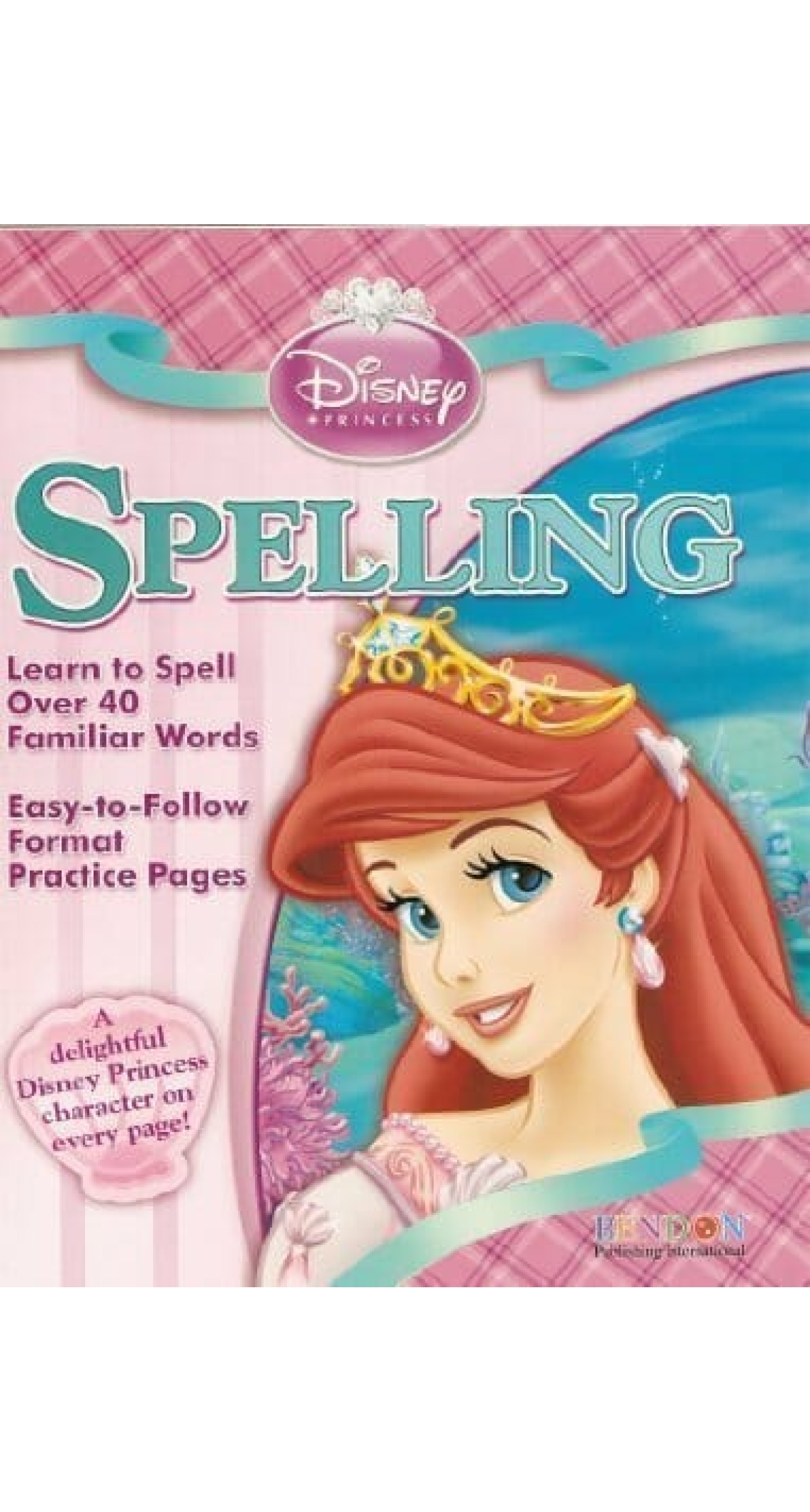 Princess Ariel Spelling Learning Workbook - 32 pgs