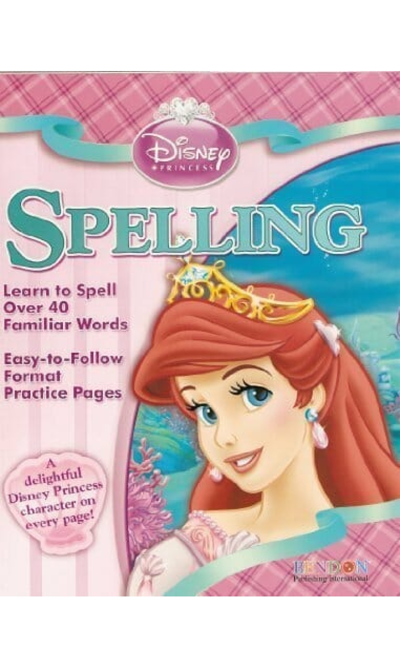 Princess Ariel Spelling Learning Workbook - 32 pgs