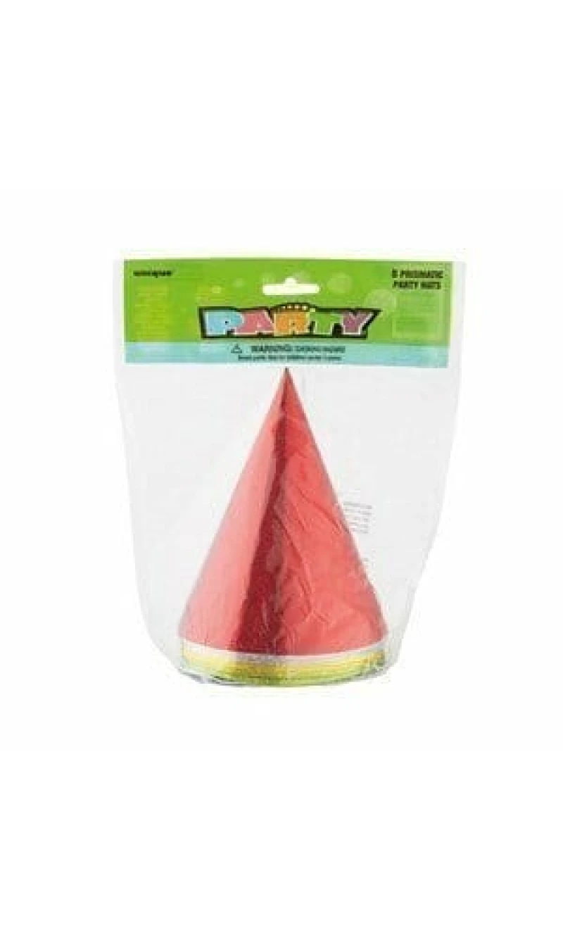 Party Hats Prismatic - 8pk