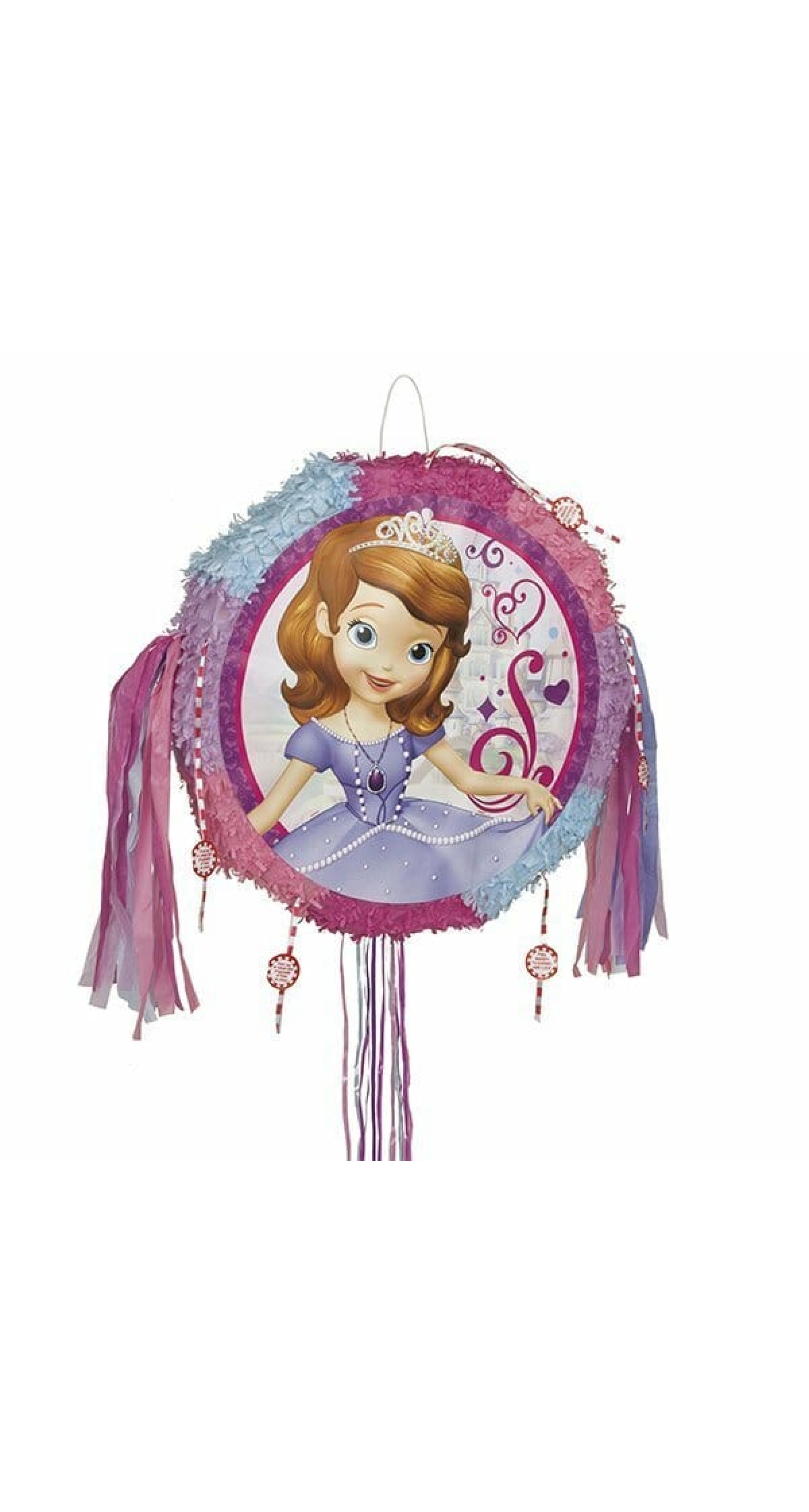 Sofia the First Pull Piñata 12 Strings - 47cm x 47cm