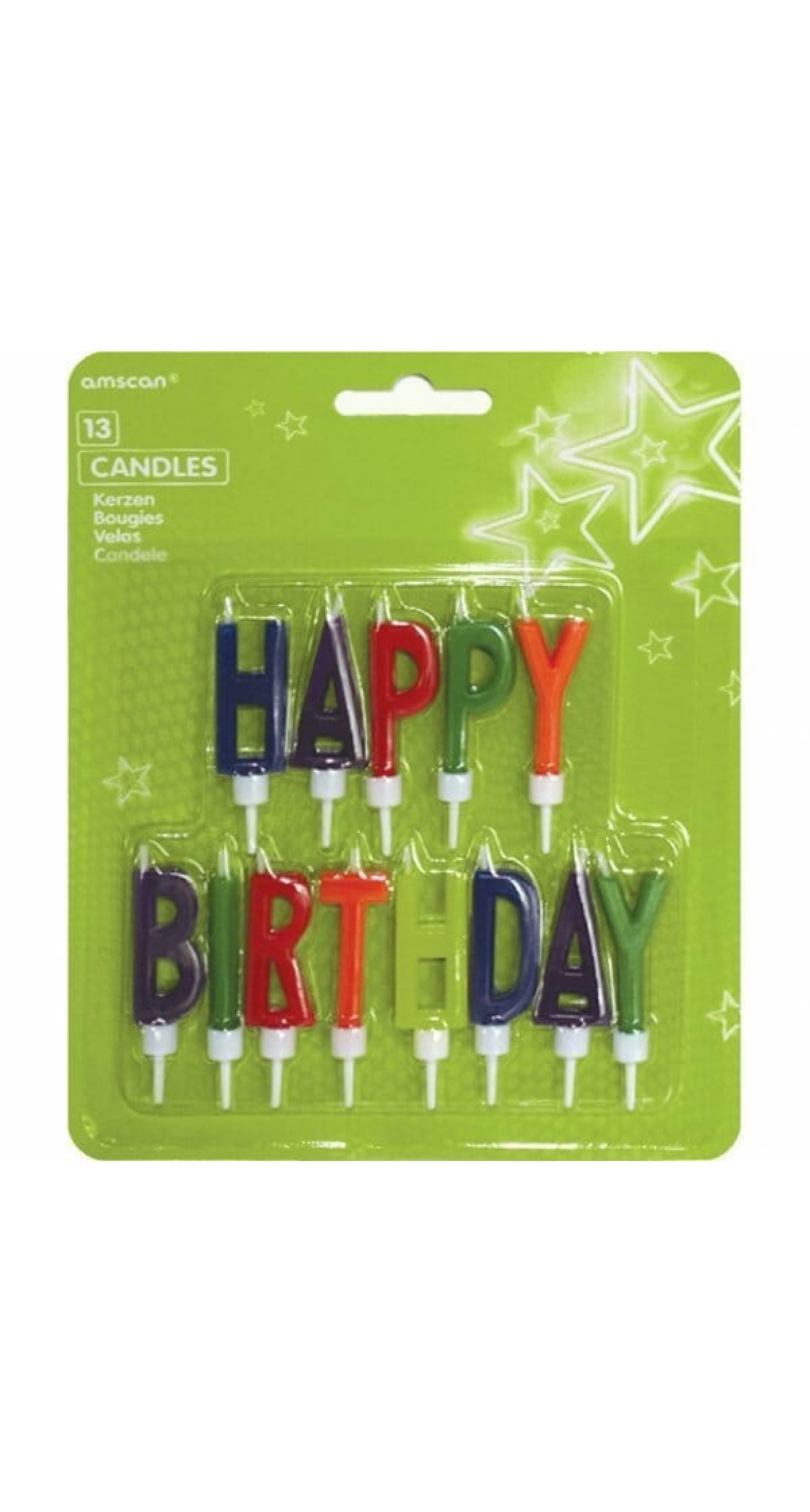 Happy Birthday Letter Candles - 13pk