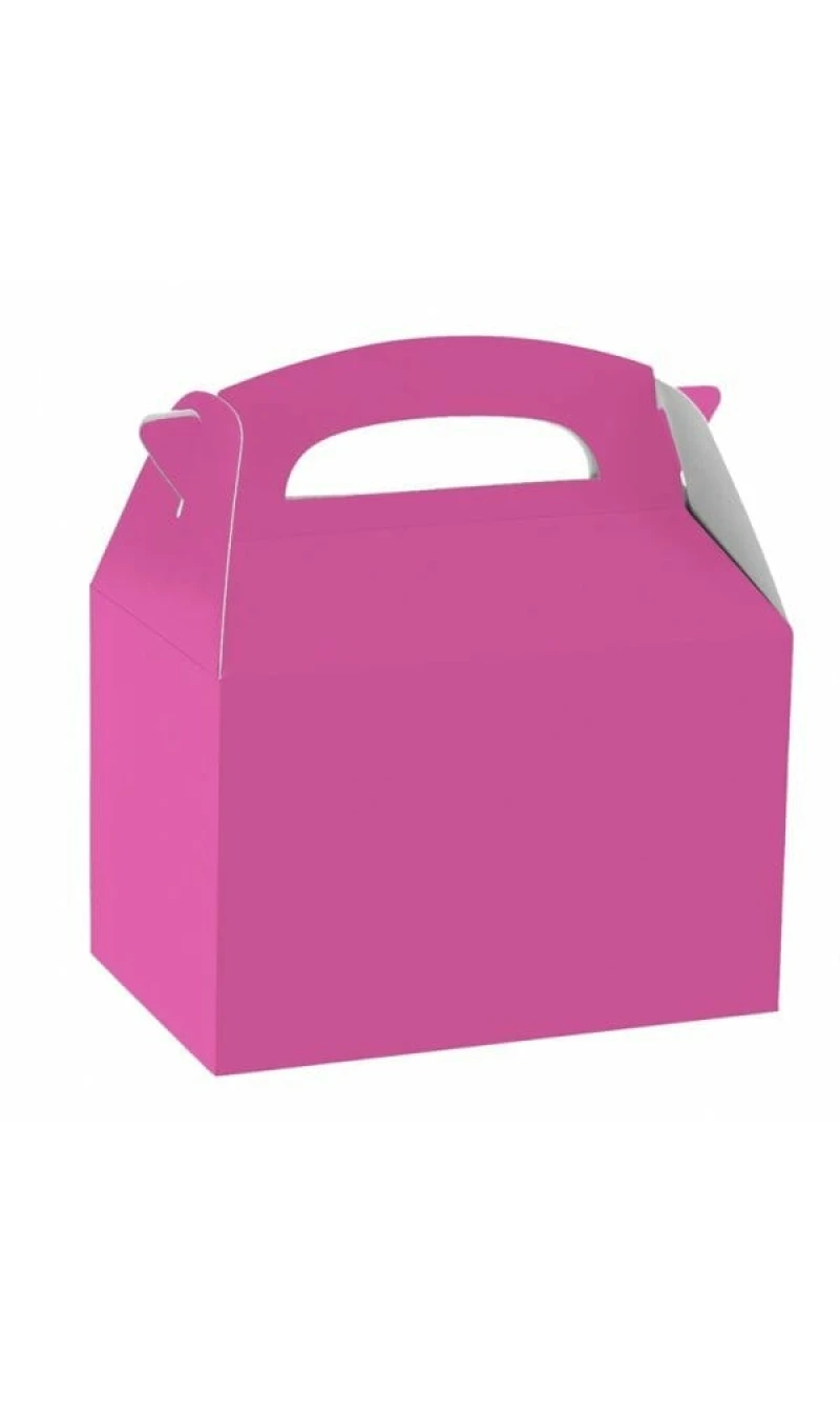 Bright Pink Party Boxes - 20cm x 15cm x 9.5cm