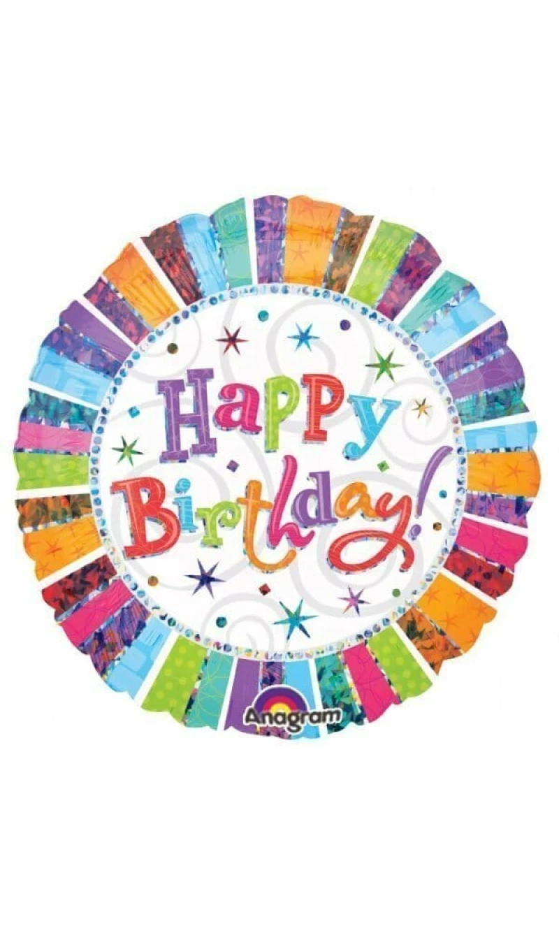 Radiant Happy Birthday Mini Foil Balloon 5"