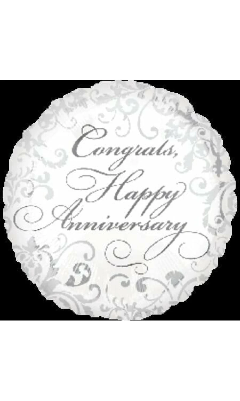Congrats Happy Anniversary Mini Foil Balloon 9"