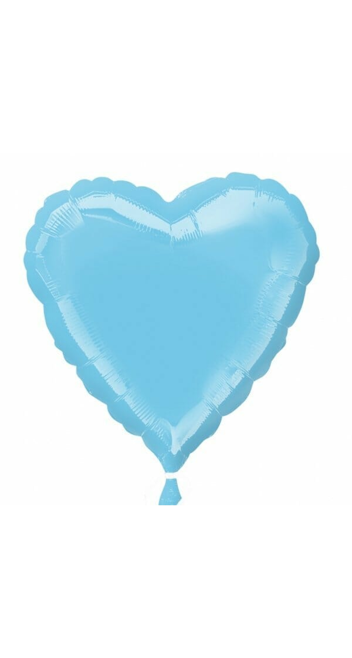 Iridescent Pearl Lite Blue Decorator Heart Foil Balloon 18"