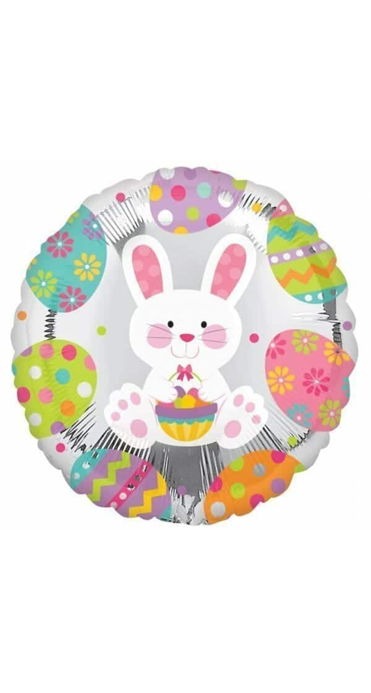 Easter Bunny Round Foil Balloon 17''