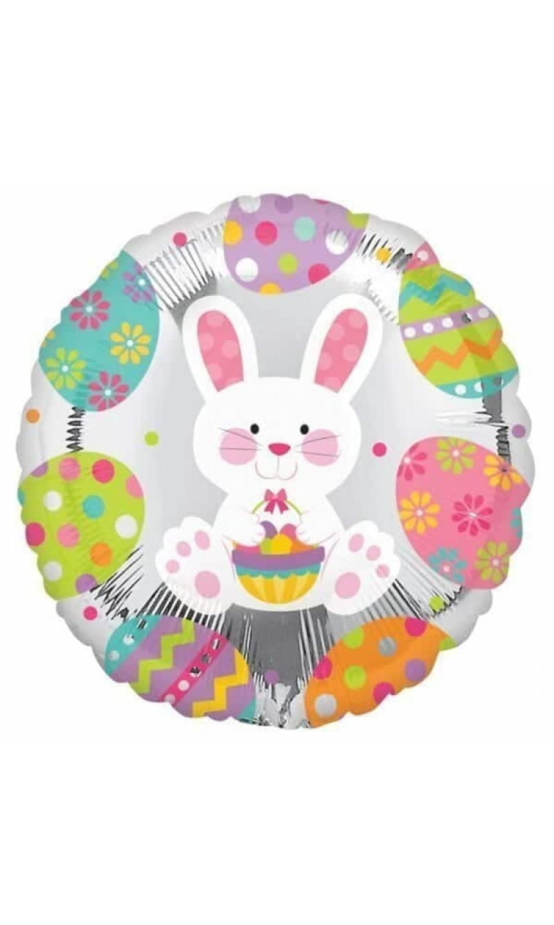 Easter Bunny Round Foil Balloon 17''