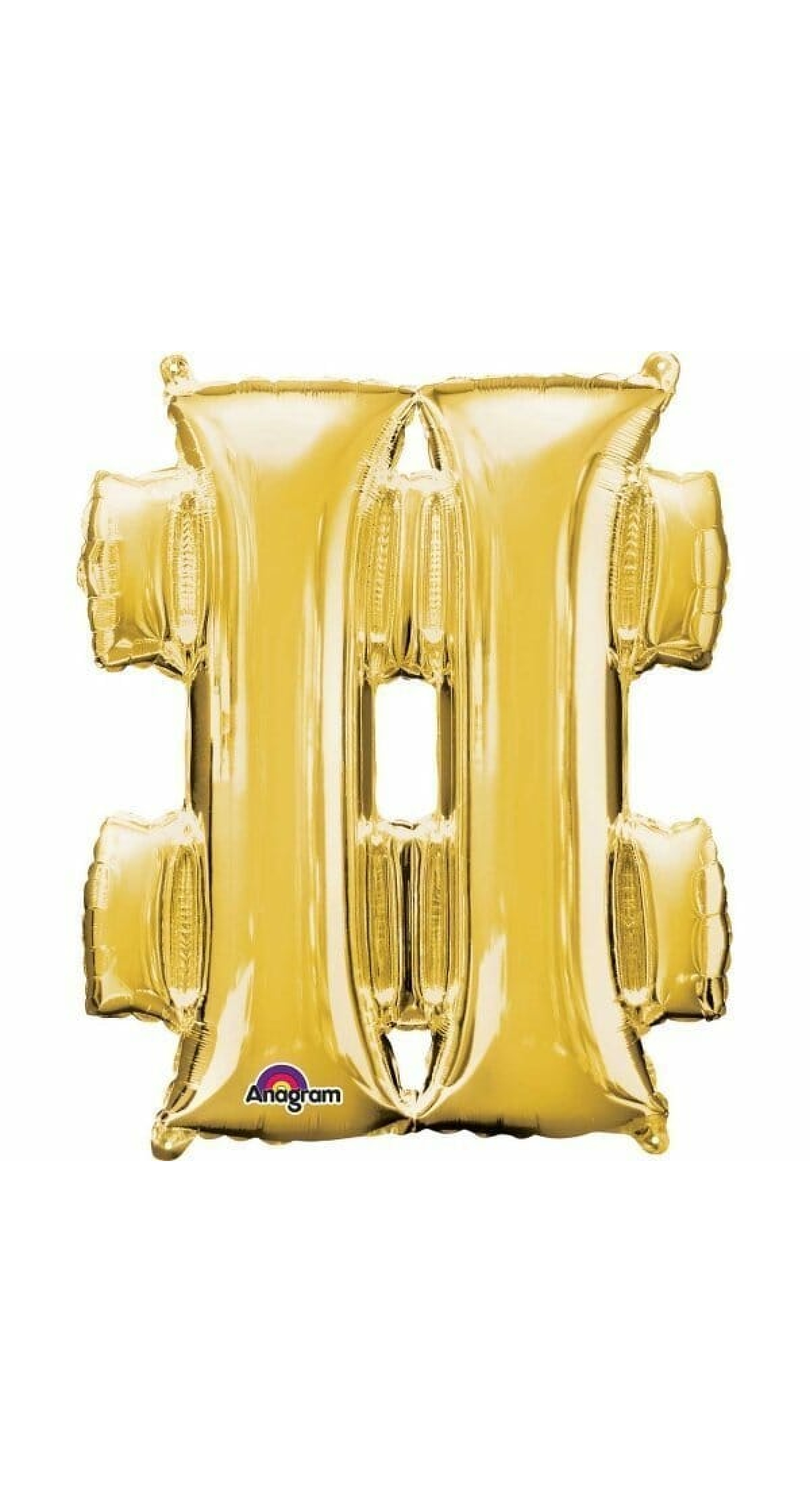 Gold Symbol " # " Foil Balloon 34''