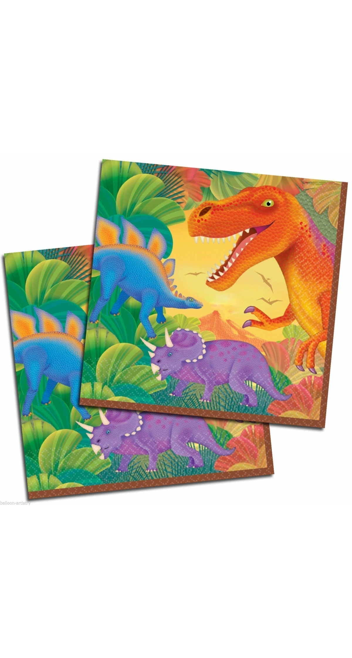 Prehistoric Party Napkins 32.7cm x 32.7cm - 16pk