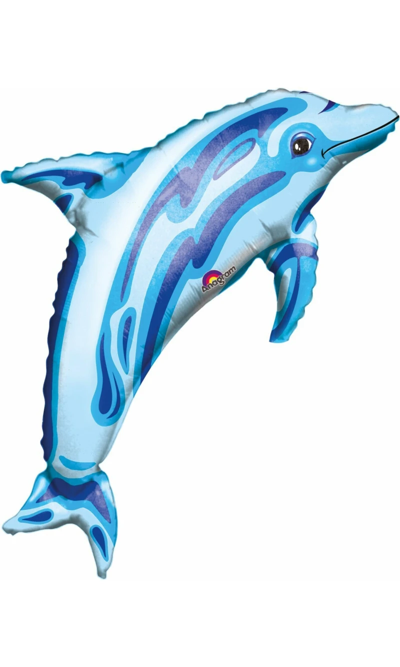 Dolphin Super Shape Foil Balloon 37'' x 22'' (84cm x 56cm)
