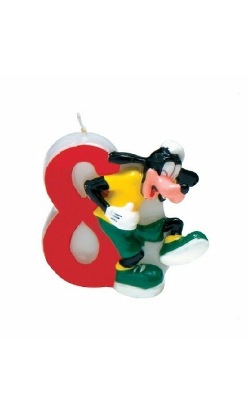 Mickey Mouse Clubhouse Birthday Candle 8 Goofy - 5.5cm