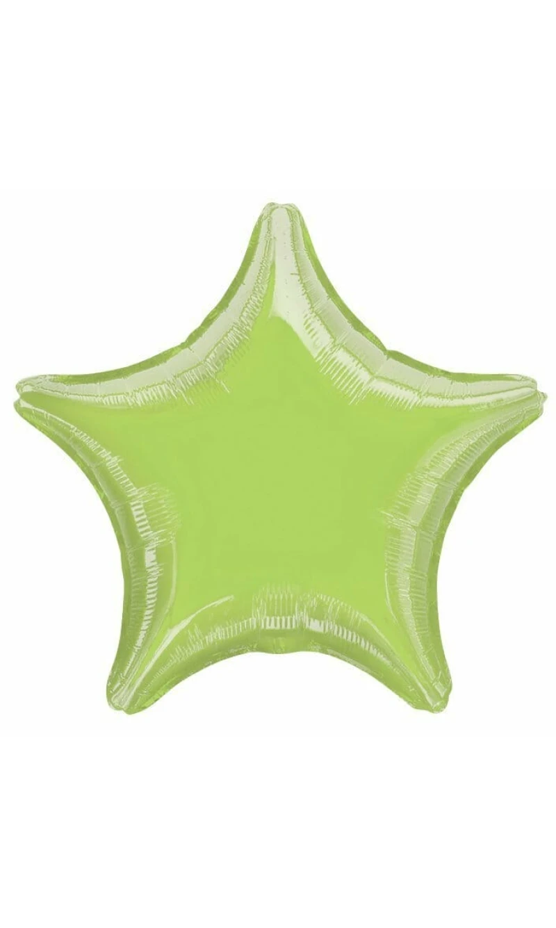 Metallic Lime Green Star Foil Balloon 18''