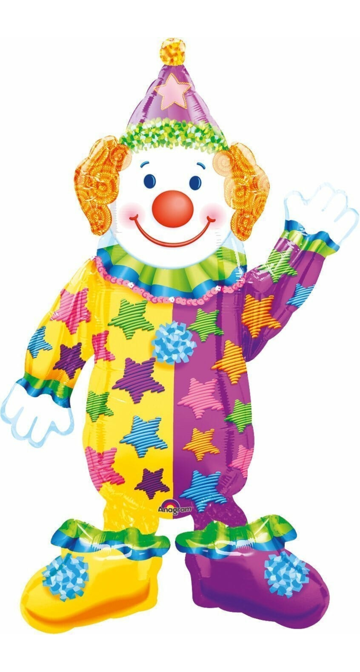 Juggles the Clown AirWalker Foil Balloon 44'' (111cm) High