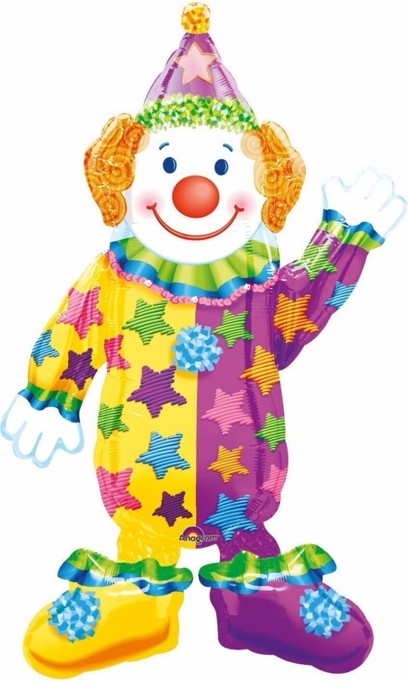Juggles the Clown AirWalker Foil Balloon 44'' (111cm) High