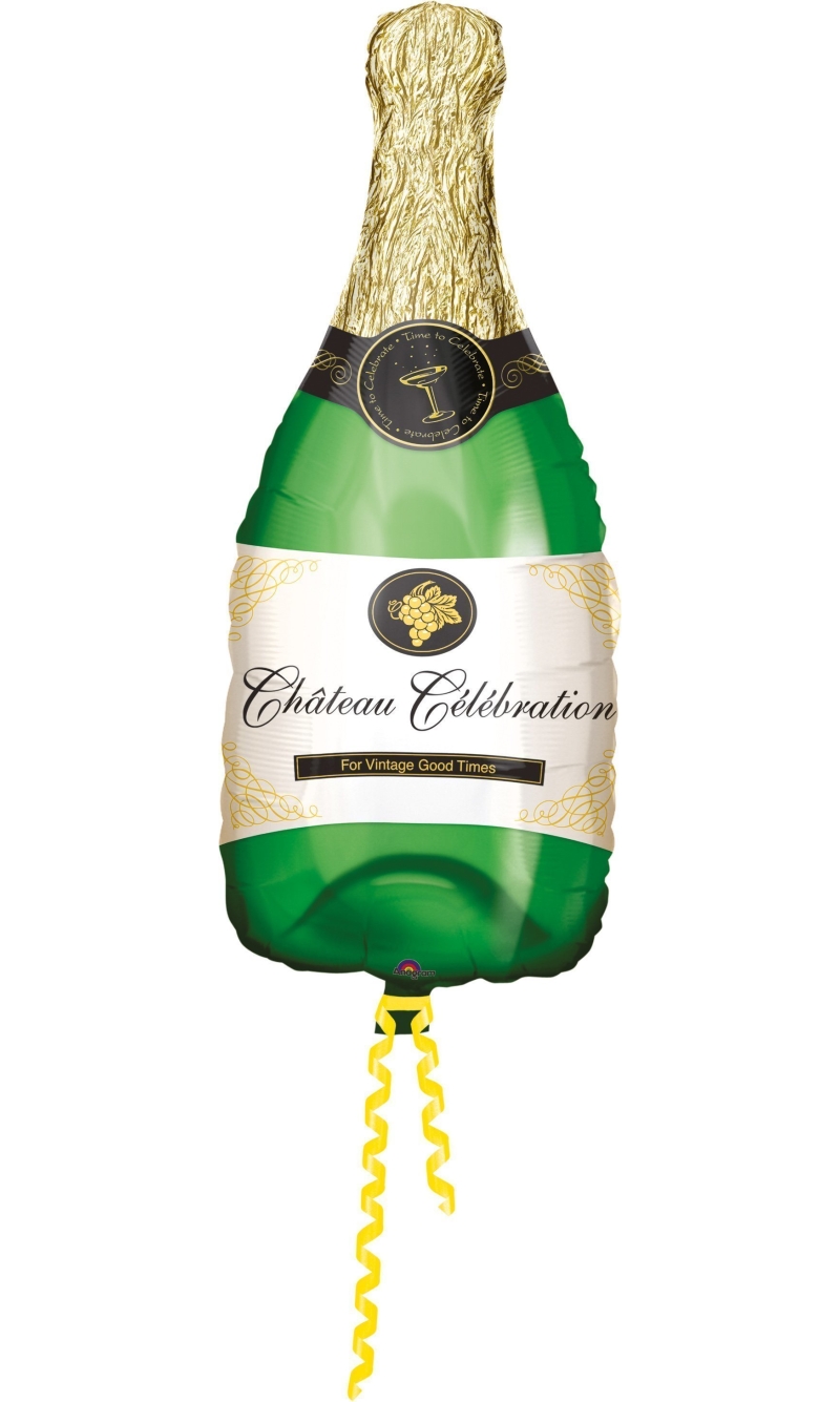 Champagne Bottle Super Shape Foil Balloon 16"