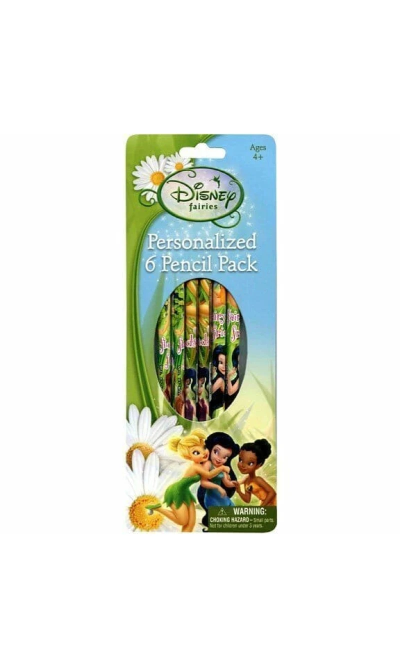Tinkerbell & Fairies Pencils with Erasers - 6pk