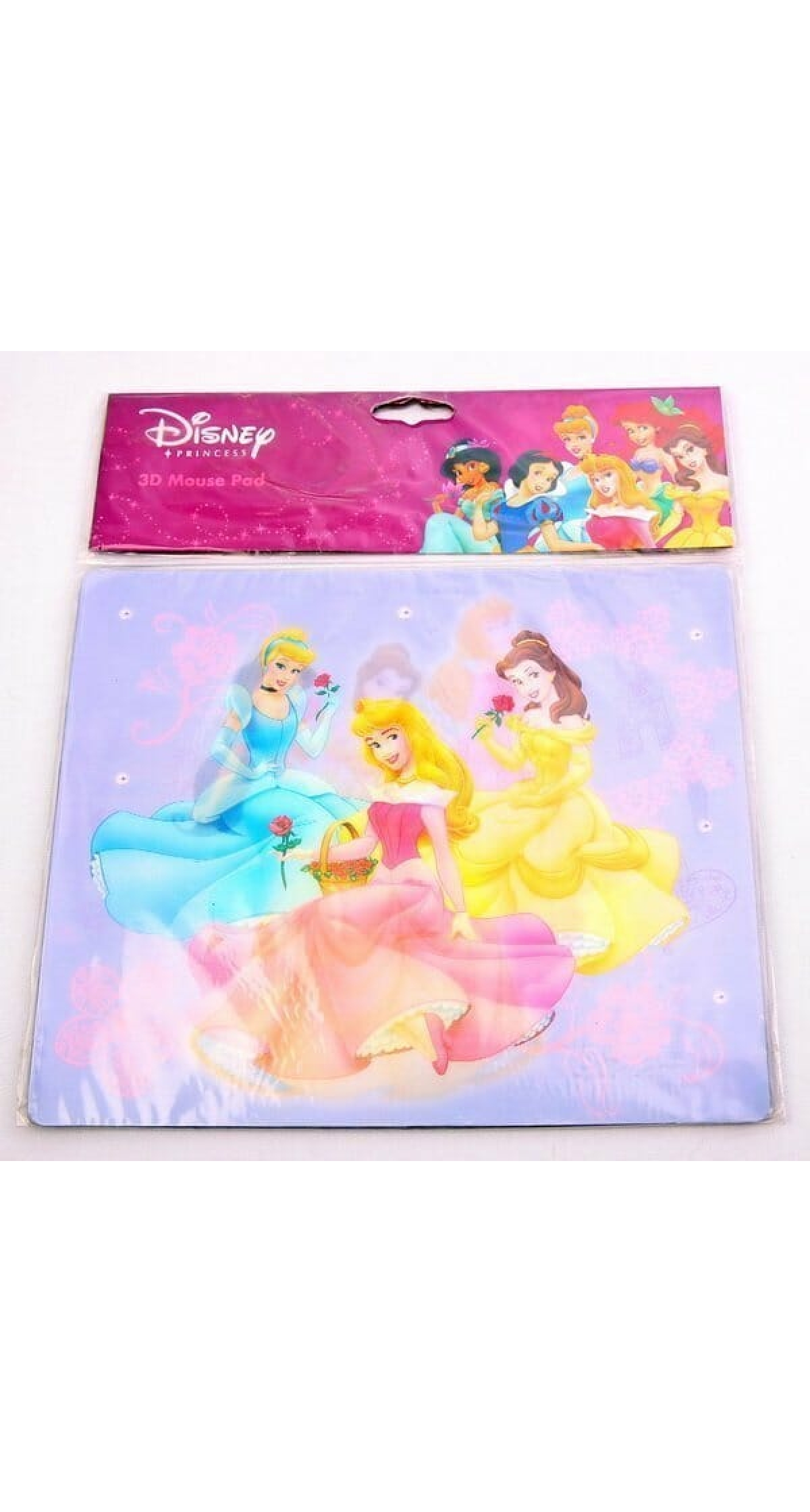 Princess 3D Mouse Pad Purple - 19.5cm x 23.5cm