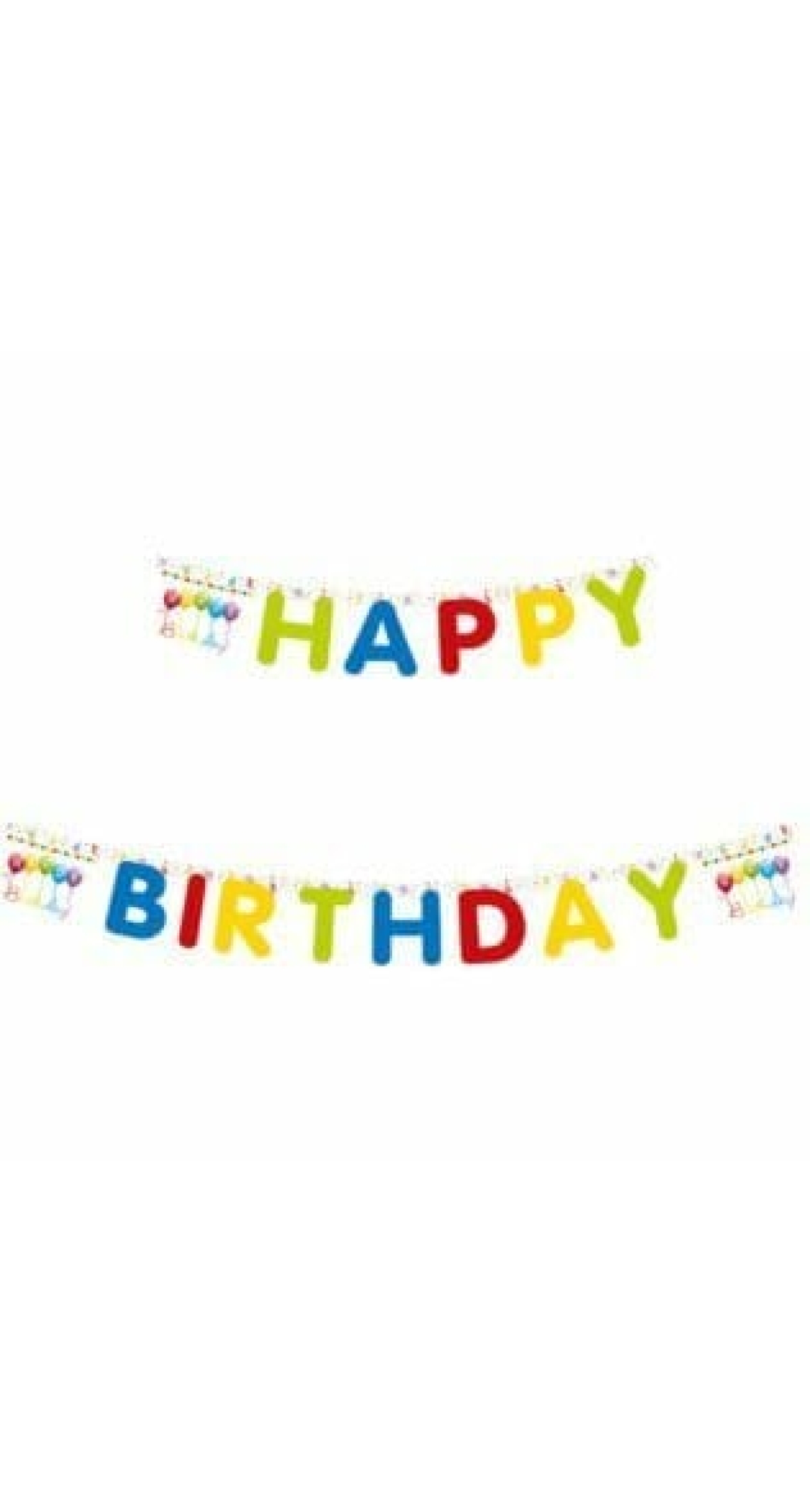 Happy Birthday Streamers Happy Birthday Die-cut  Banner