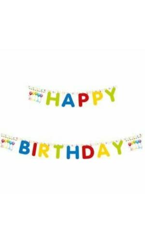 Happy Birthday Streamers Happy Birthday Die-cut  Banner