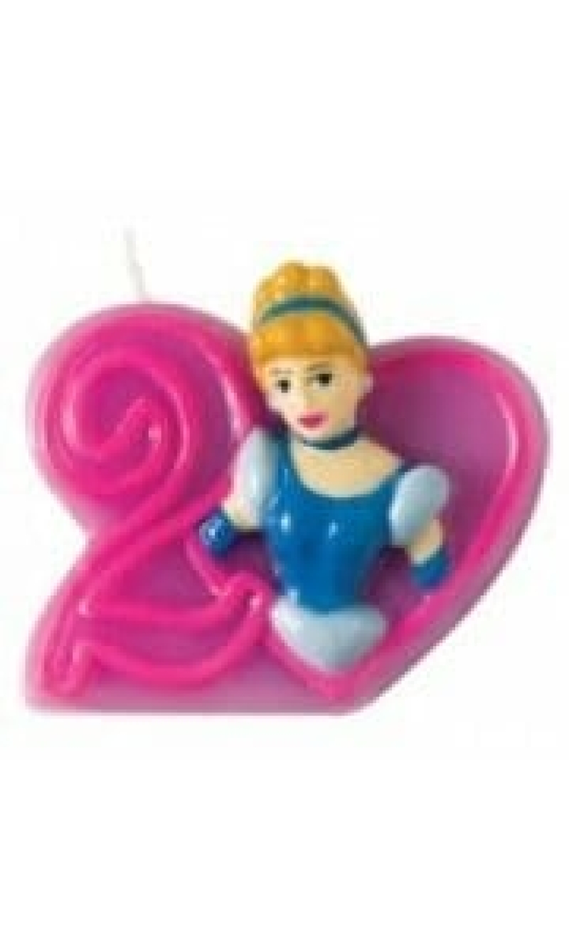 Princess Birthday Candle 2 Cinderella - 6cm