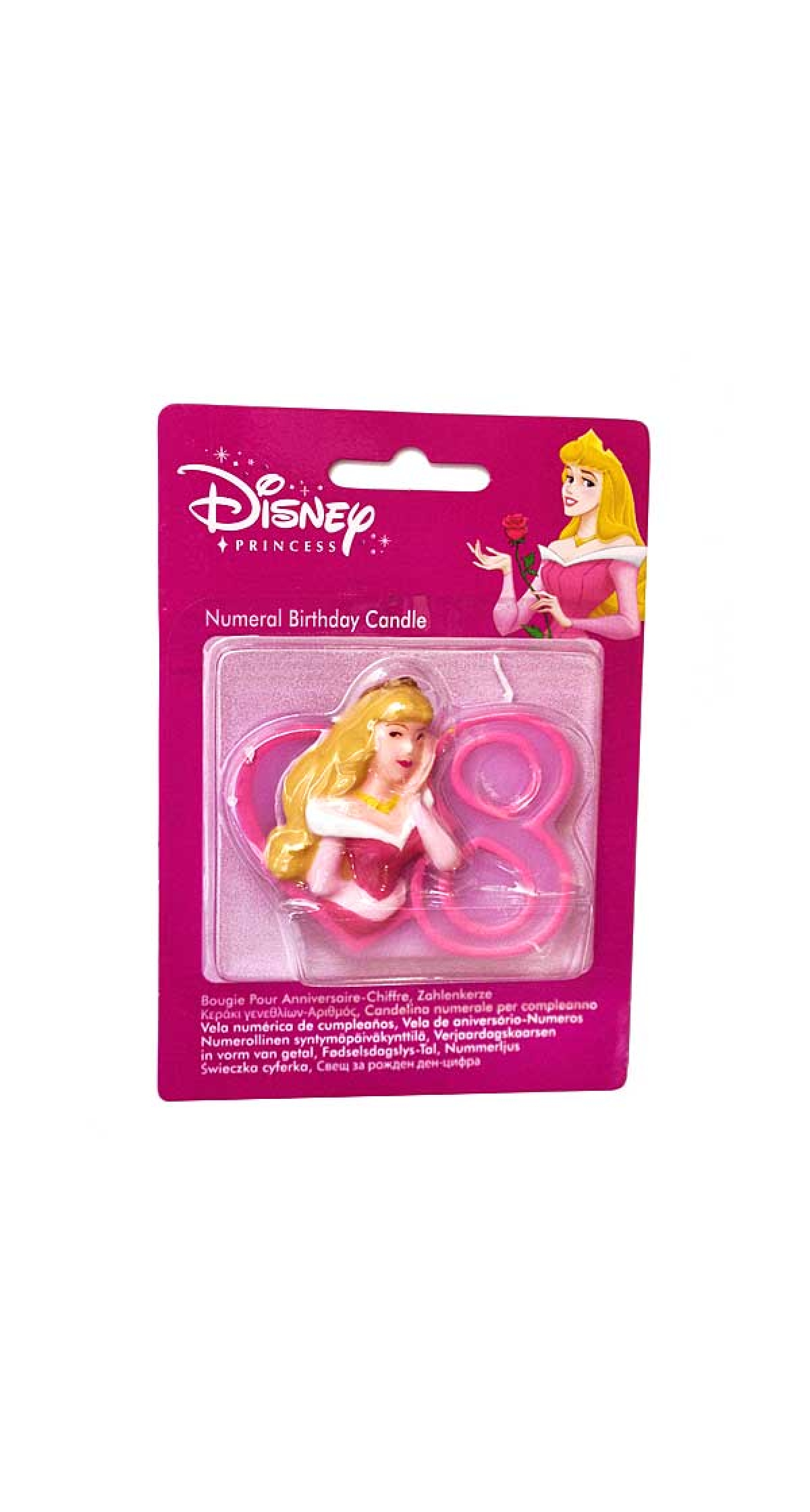 Princess Sleeping Beauty Number "8" Birthday Candle