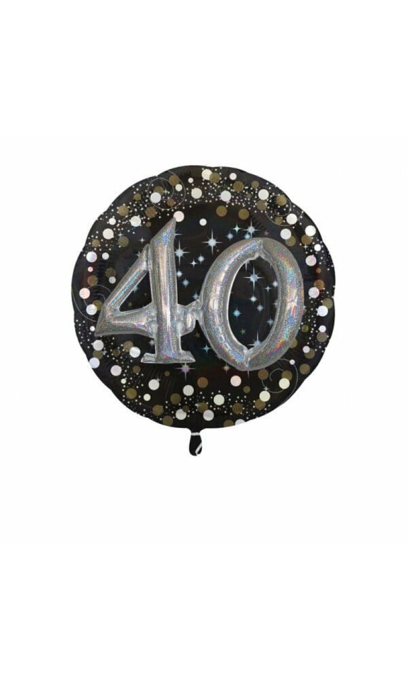 Sparkling 40th Birthday 3D Multi-Balloon Foil Balloon 32" (81cm)