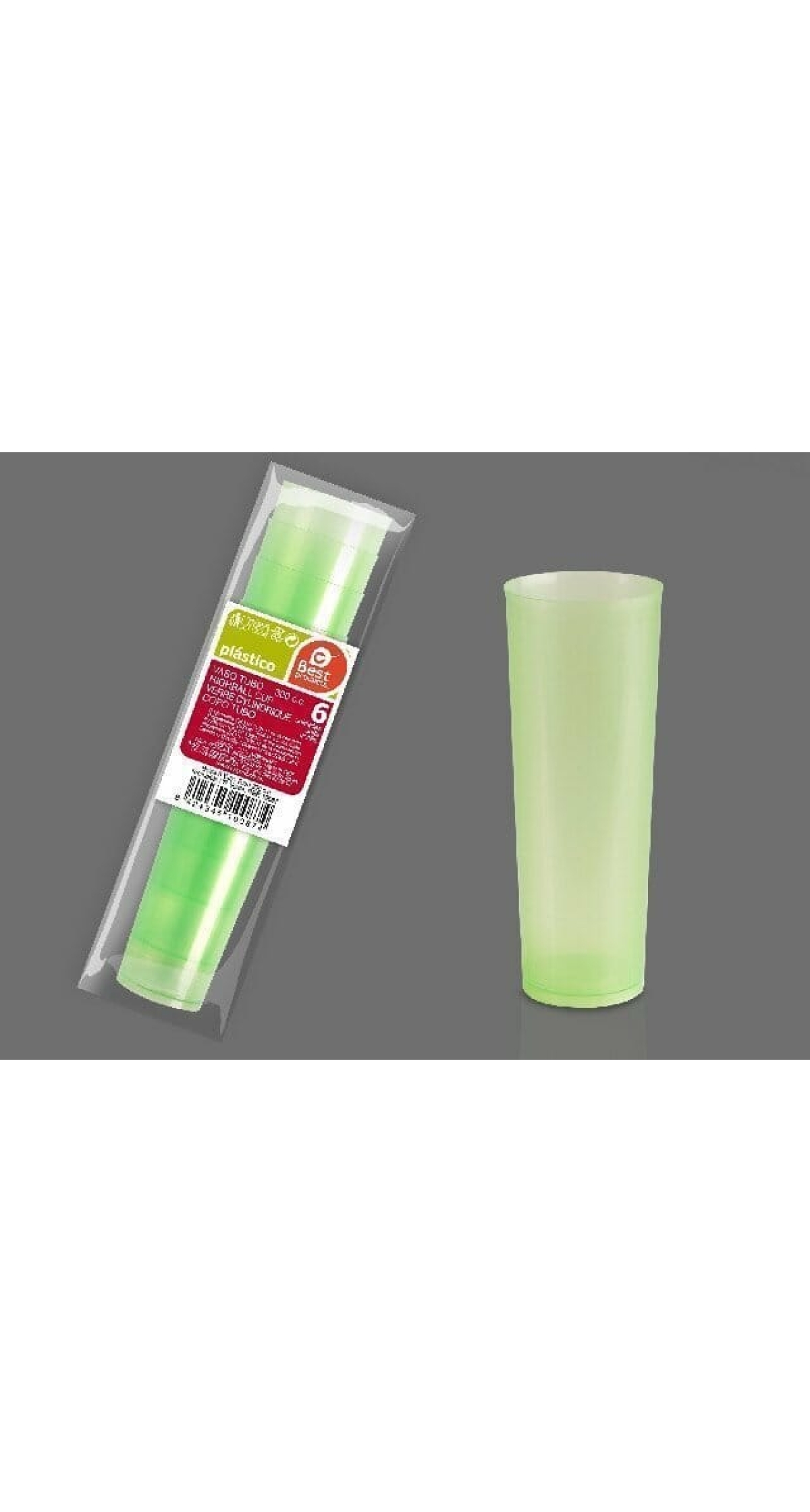 Unbreakable Highball Green Cup 300cc - 6pk
