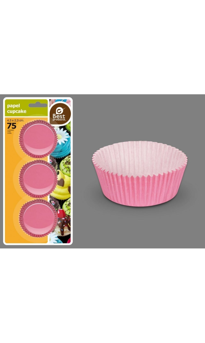 BLISTER 75 PINK MUFFIN MOLD 4,30 X 2,30 CM