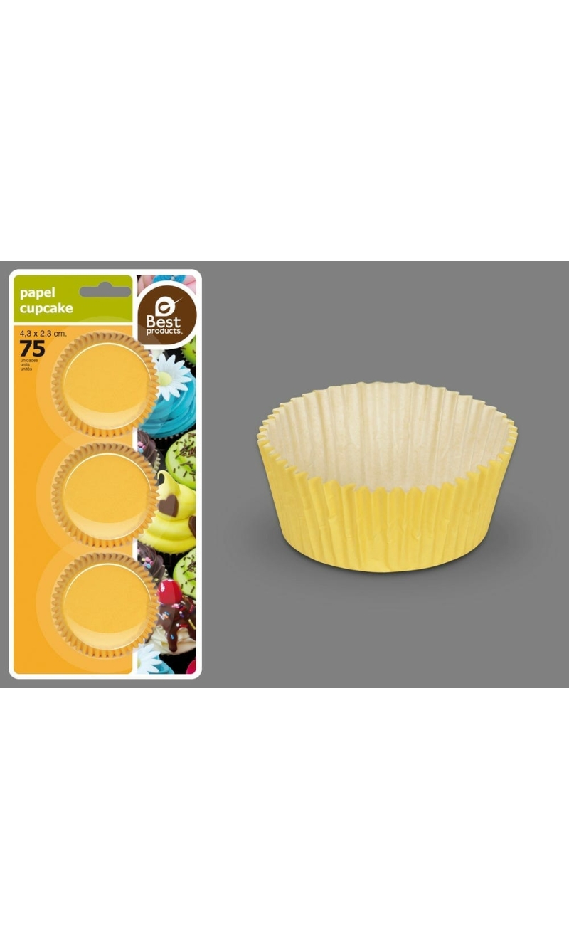 BLISTER 75 YELLOW MUFFIN MOLD 4,30 X 2,30 CM