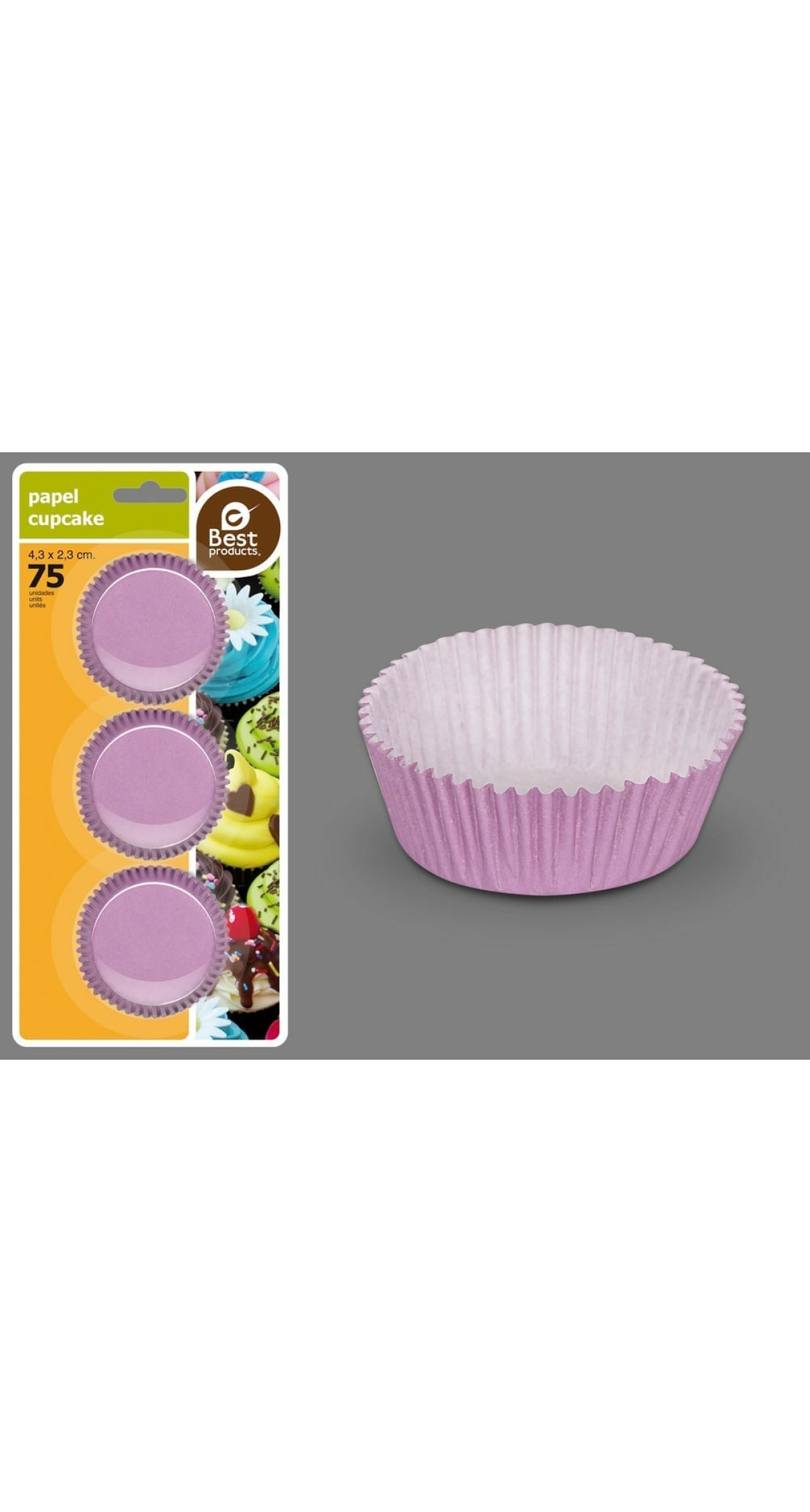 BLISTER 75 LILAC MUFFIN MOLD 4,30 X 2,30 CM