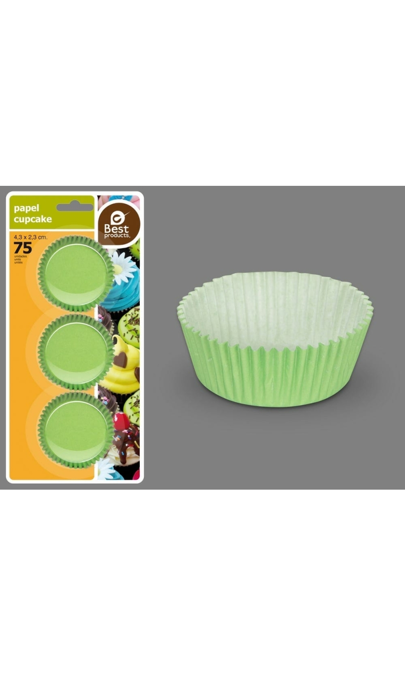 BLISTER 75 GREEN MUFFIN MOLD 4,30 X 2,30 CM