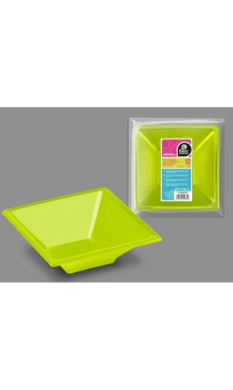 Pistachio Square Bowl 12 X 12 X 4 cm - 12pk