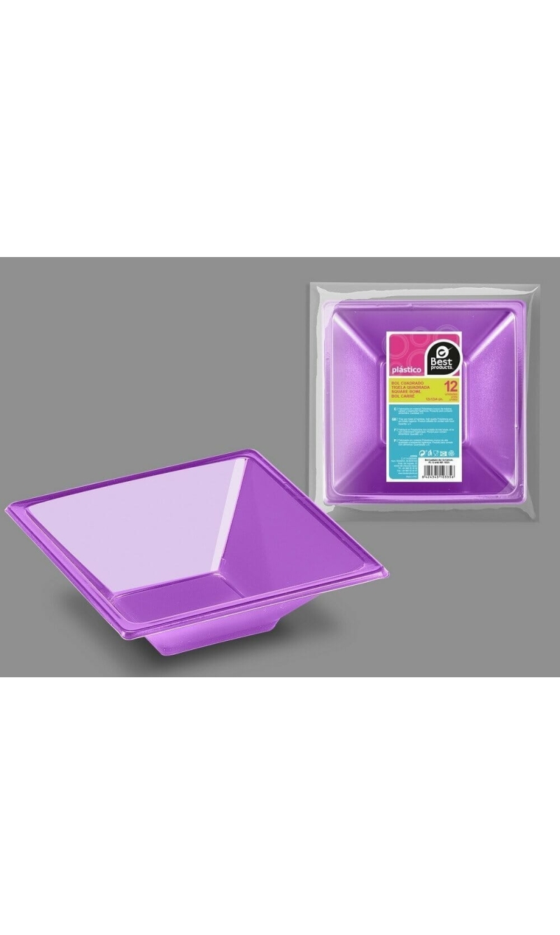 Lilac Square Bowl 12 X 12 cm - 12pk