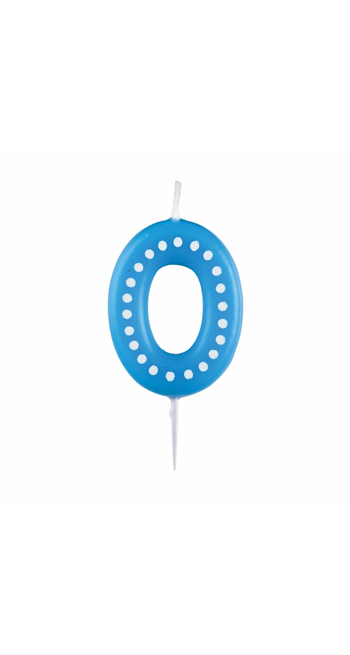 Numeral Candle 0 Dots & Stripes Height 6.5 cm