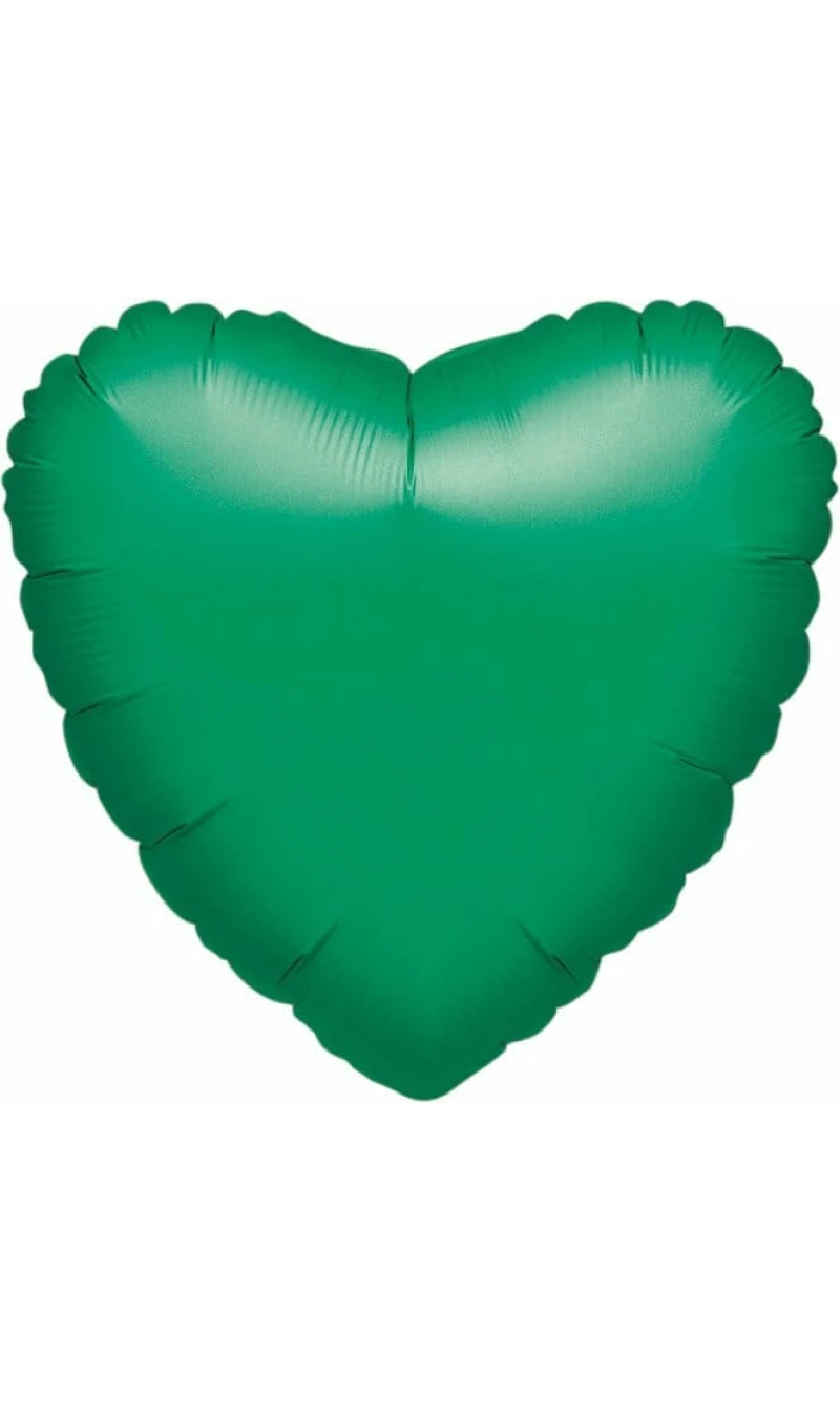 Metallic Green Heart Foil Balloon 18''