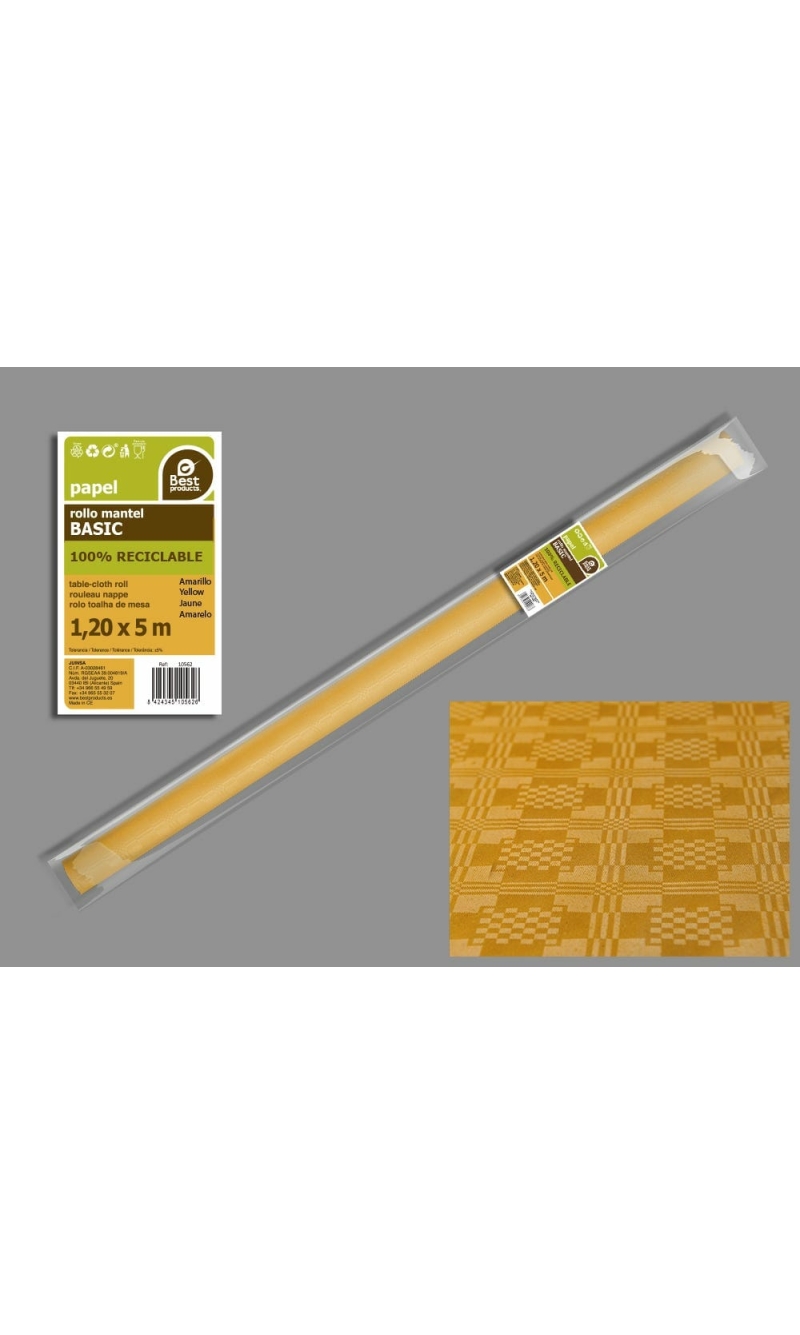 Paper Table Cover Roll 1.2m x 5m - Yellow