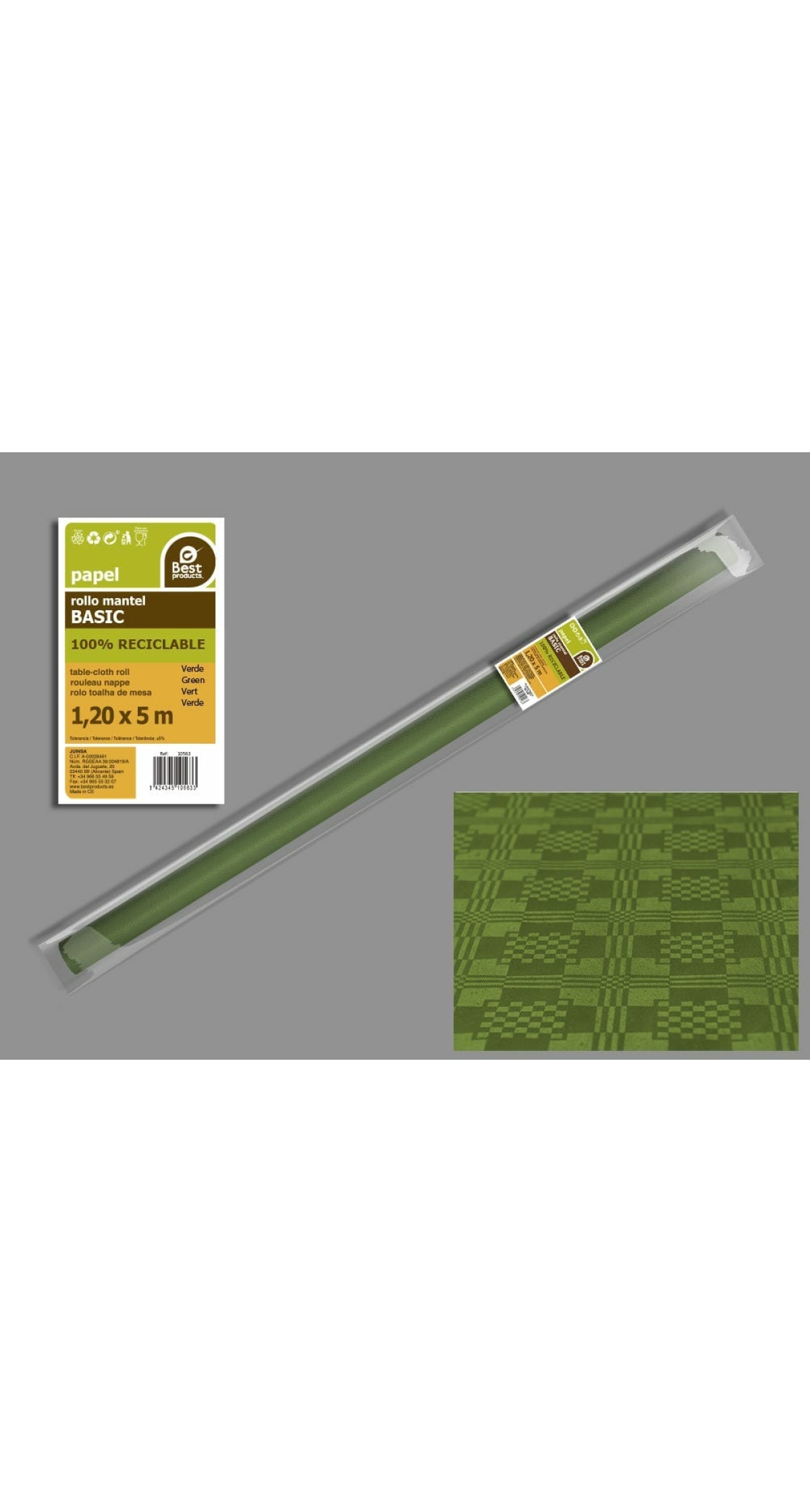 Paper Table Cover Roll 1.2m x 5m - Green