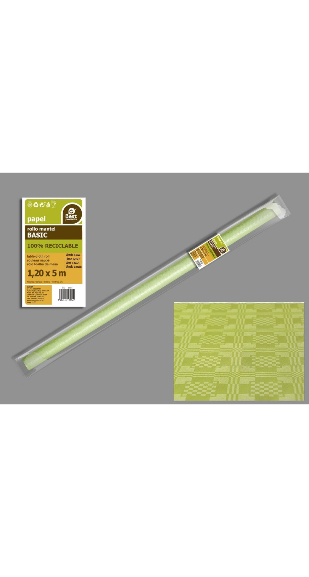 Paper Table Cover Roll 1.2m x 5m - Lime Green