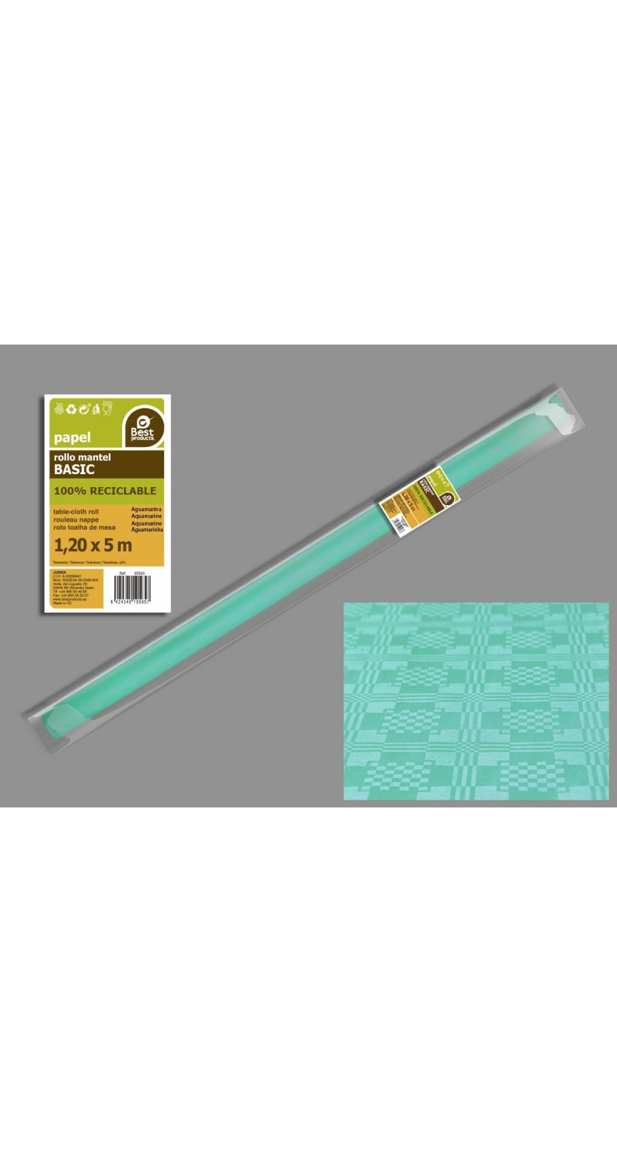 Paper Table Cover Roll 1.2m x 5m - Aquamarine