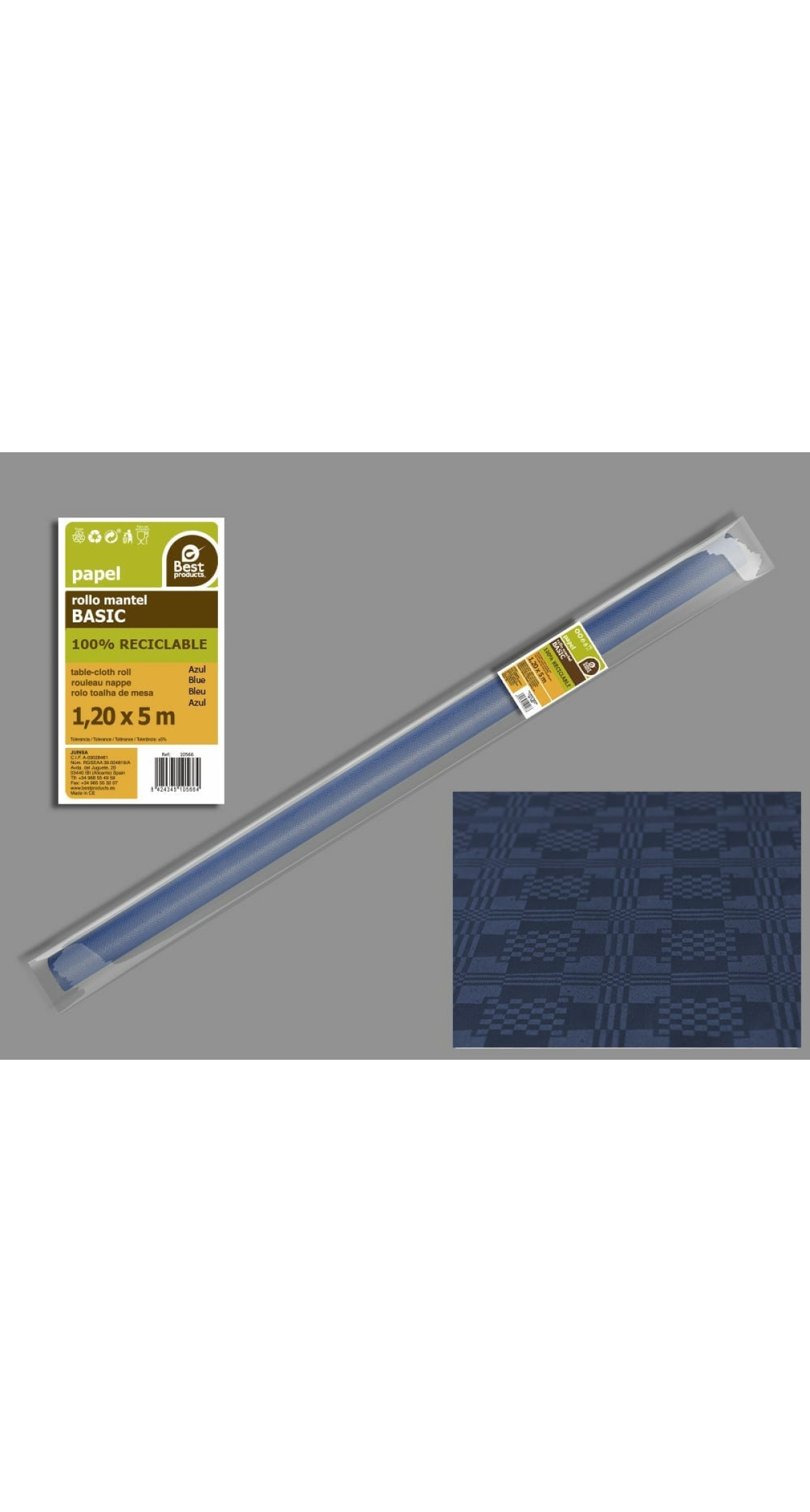 Paper Table Cover Roll 1.2m x 5m - Blue
