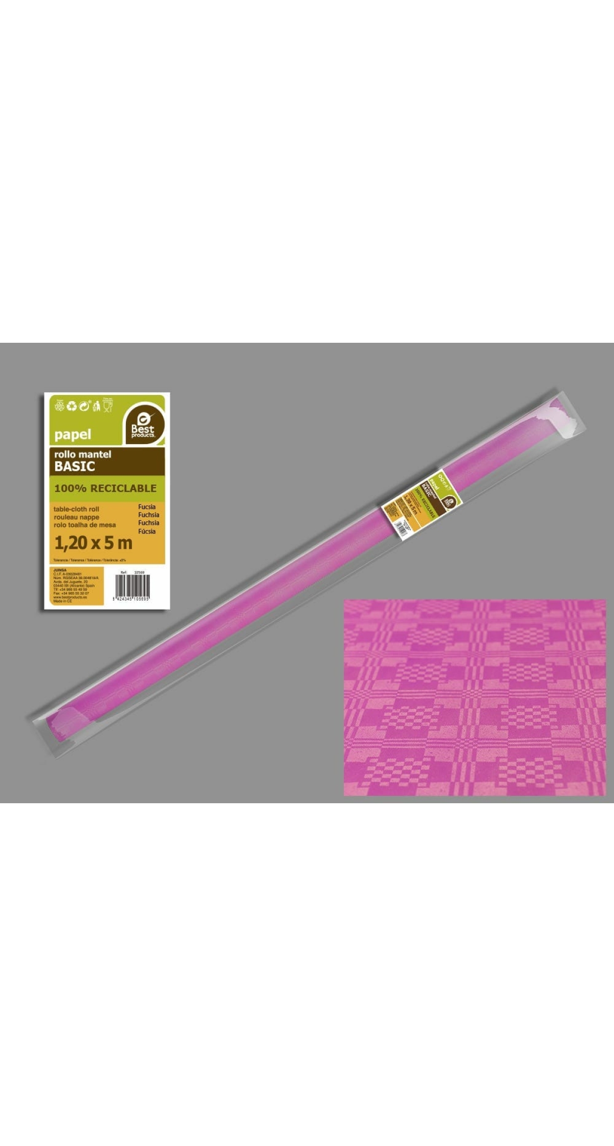 Paper Table Cover Roll 1.2m x 5m - Fuchsia