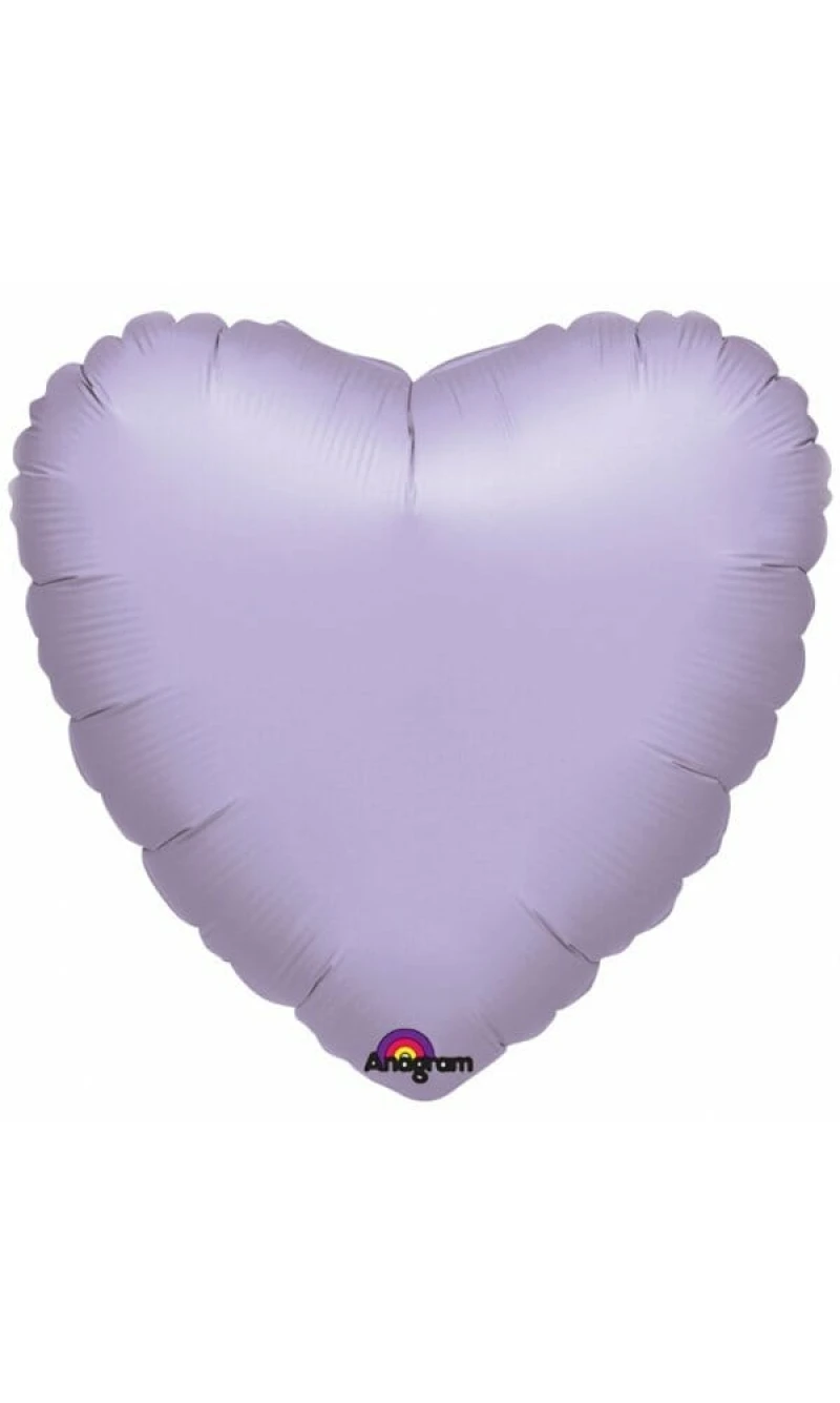Metallic Pastel Lilac Heart Foil Balloon 18''