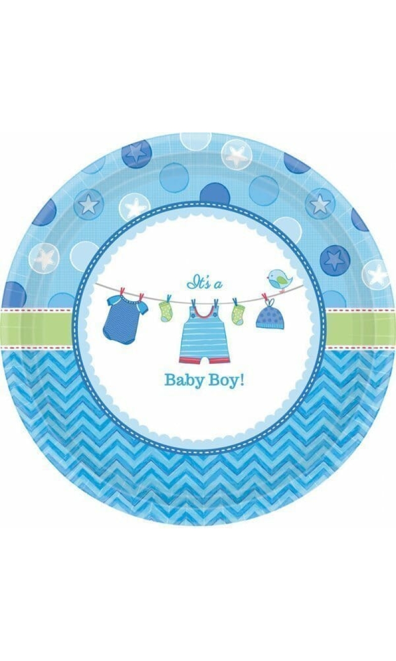 It's A Boy Baby Shower With Love Letter Paper Plates 26.7cm - 8pk