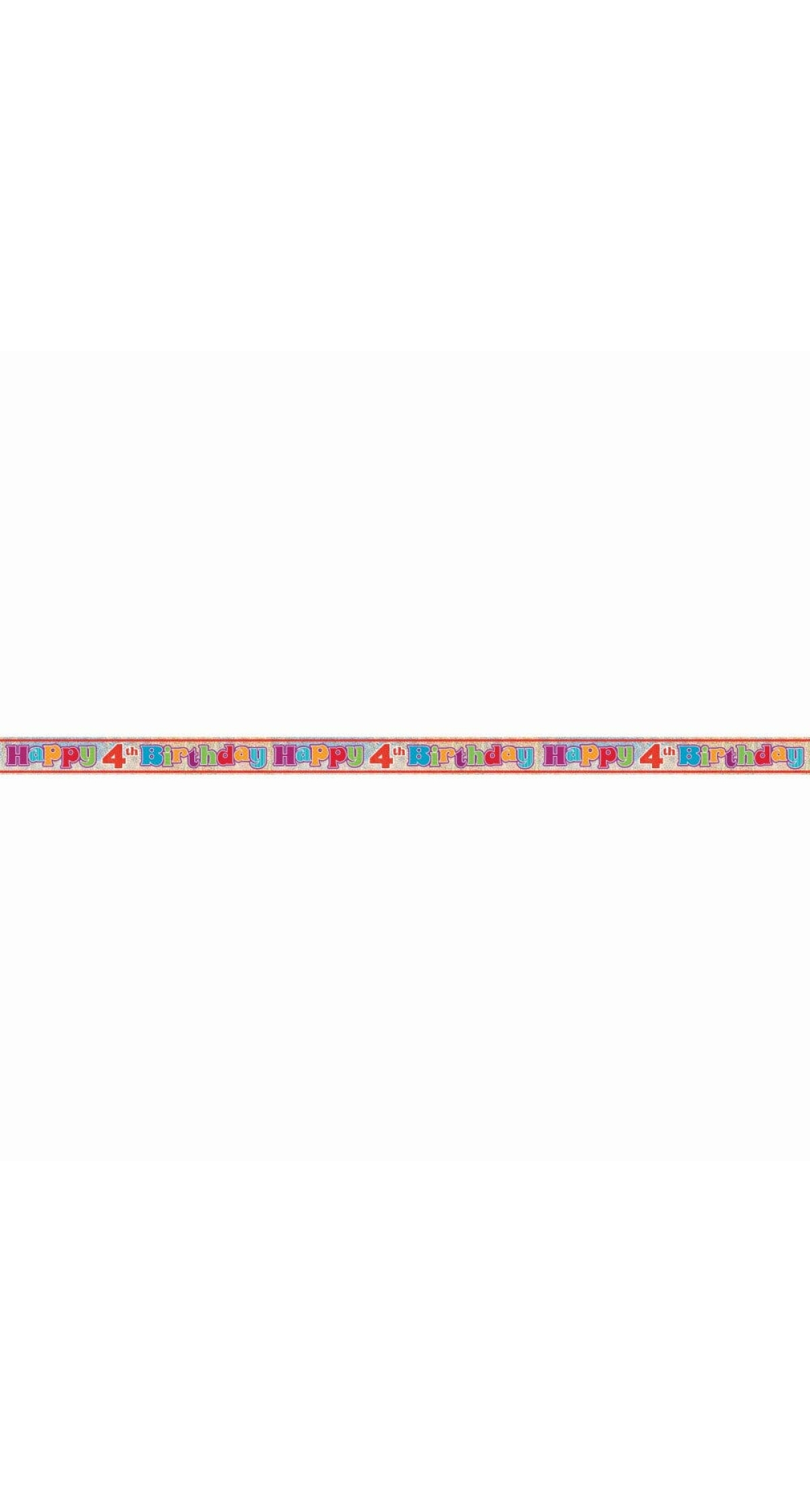 Happy 4th Birthday Prism Banner - 12 ft