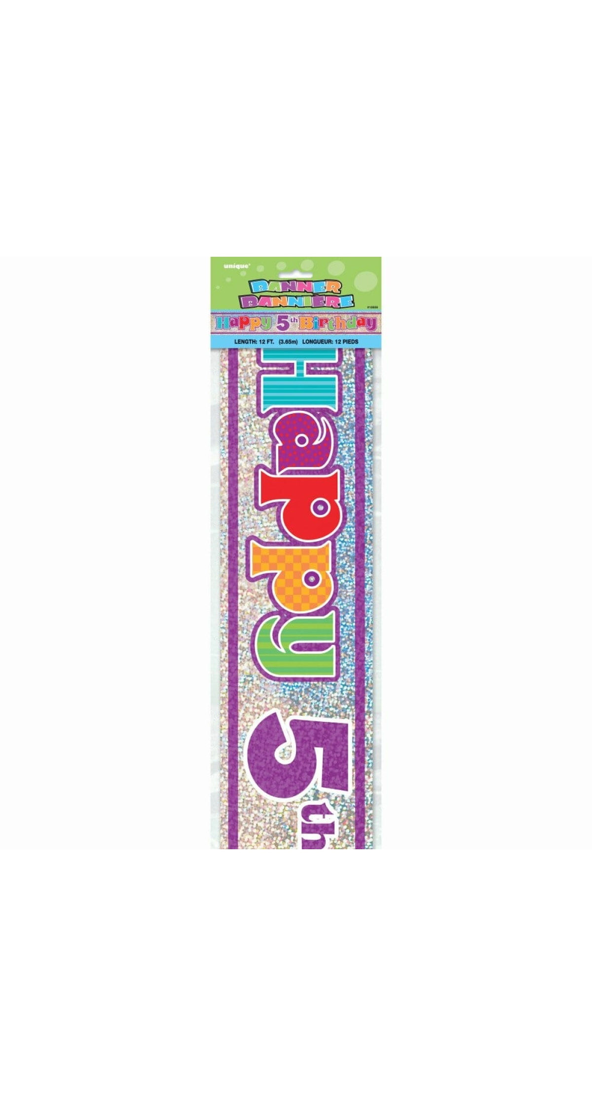 Happy 5th Birthday Prism Banner - 12 ft