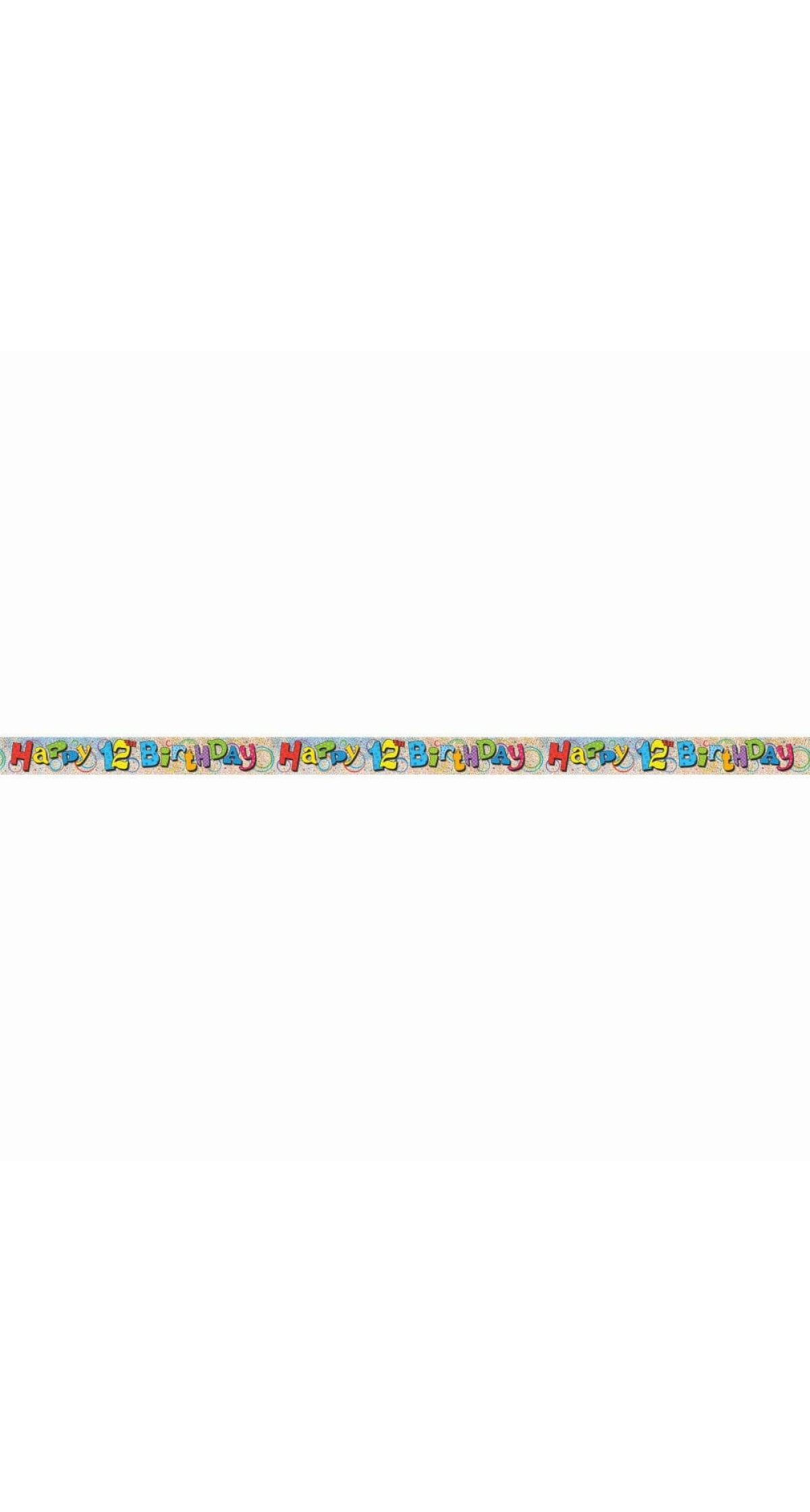 Happy 12th Birthday Prism Banner - 12 ft