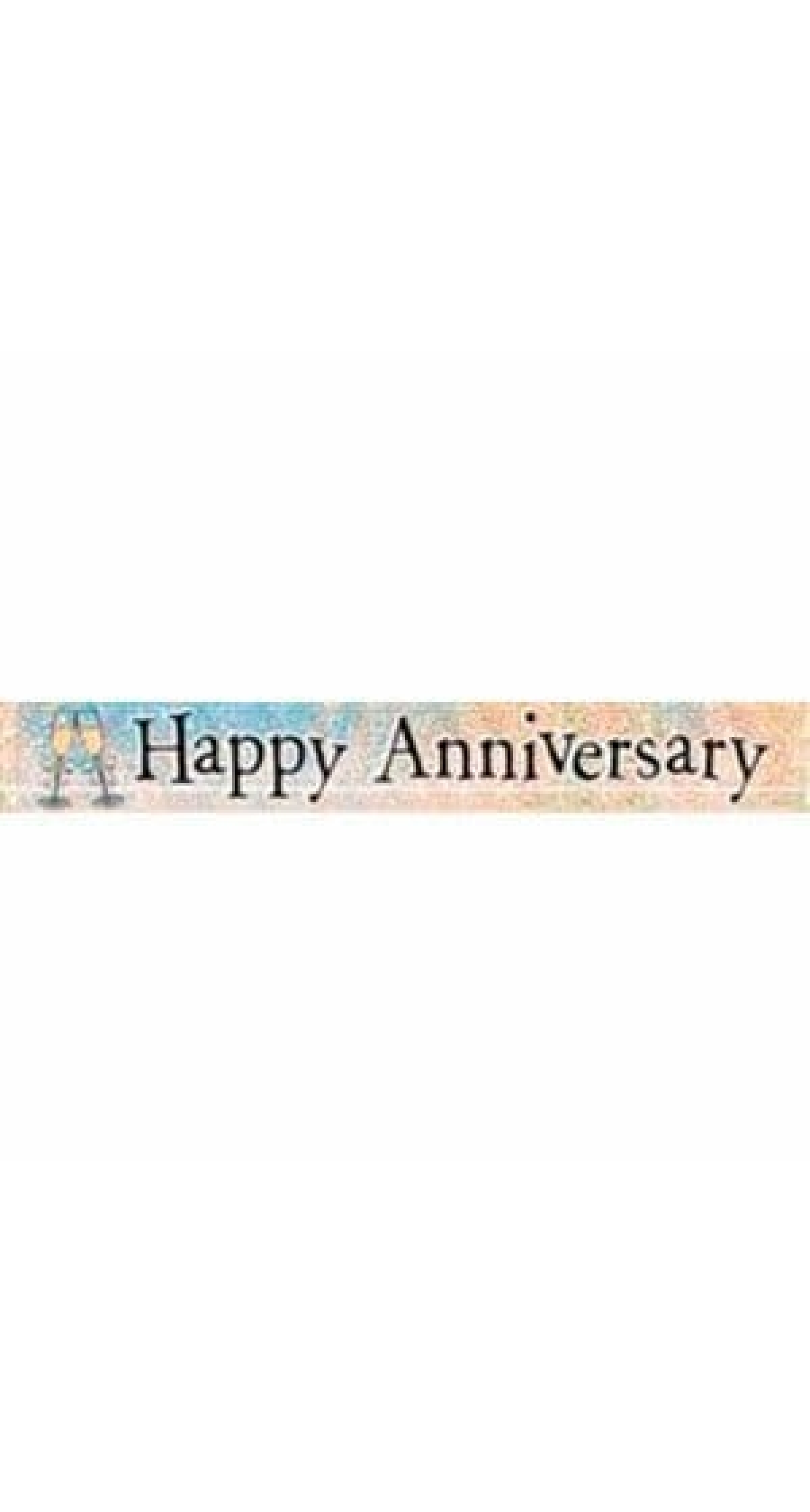 Happy Anniversary Foil Party Banner - 3.65m
