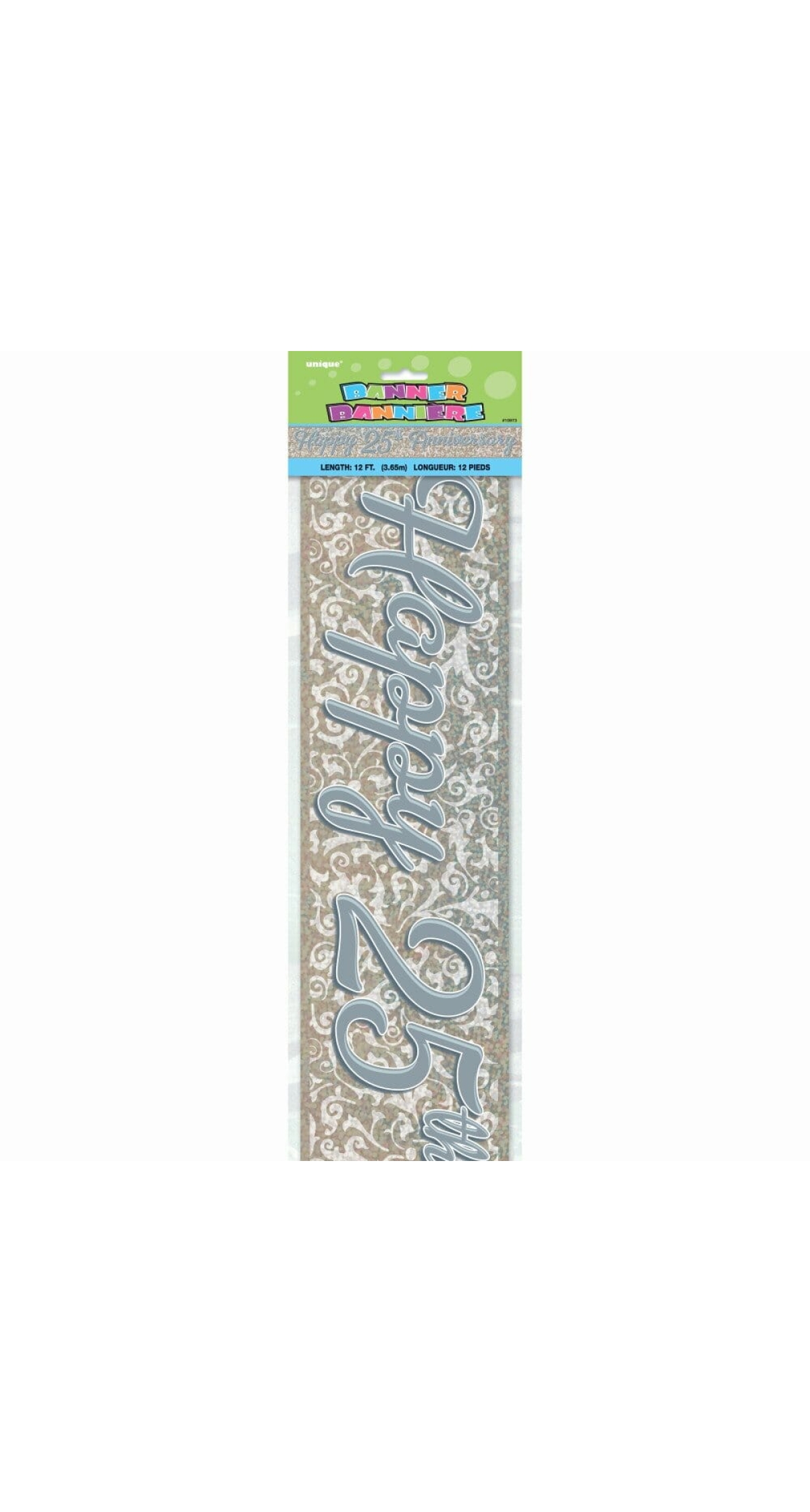 25th Silver Anniversary Prism Banner - 12 ft